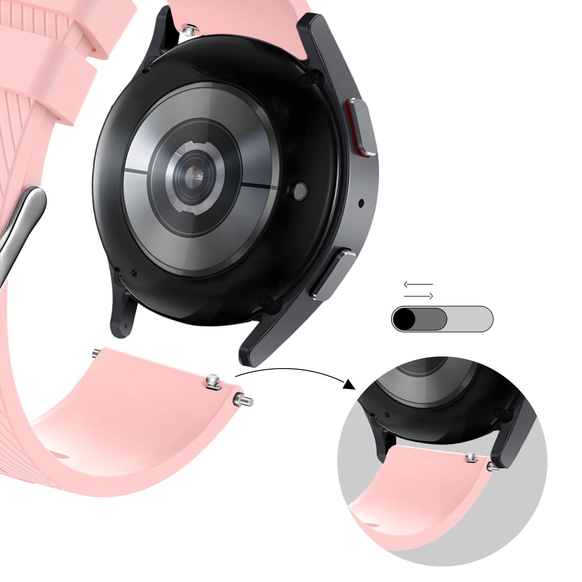 Bandz Correa silicona 'Deluxe' Coros Apex 2 Pro (rosa)