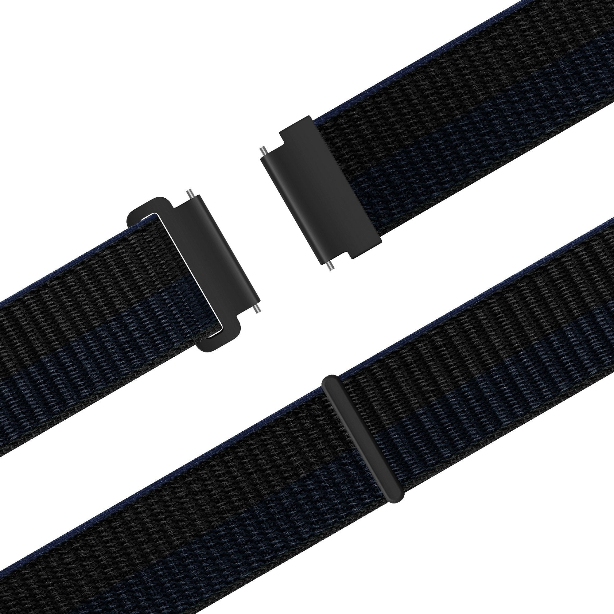 Bandz Amazfit Balance 2 Nylon Strap 'Easy fit' (Black/Blue)
