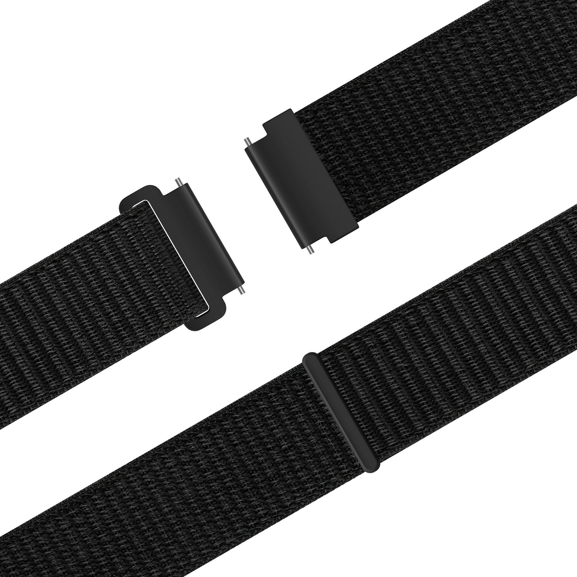 Bandz Samsung Galaxy Watch 4 - 44mm Nylonarmband 'Easy Fit' (Schwarz)