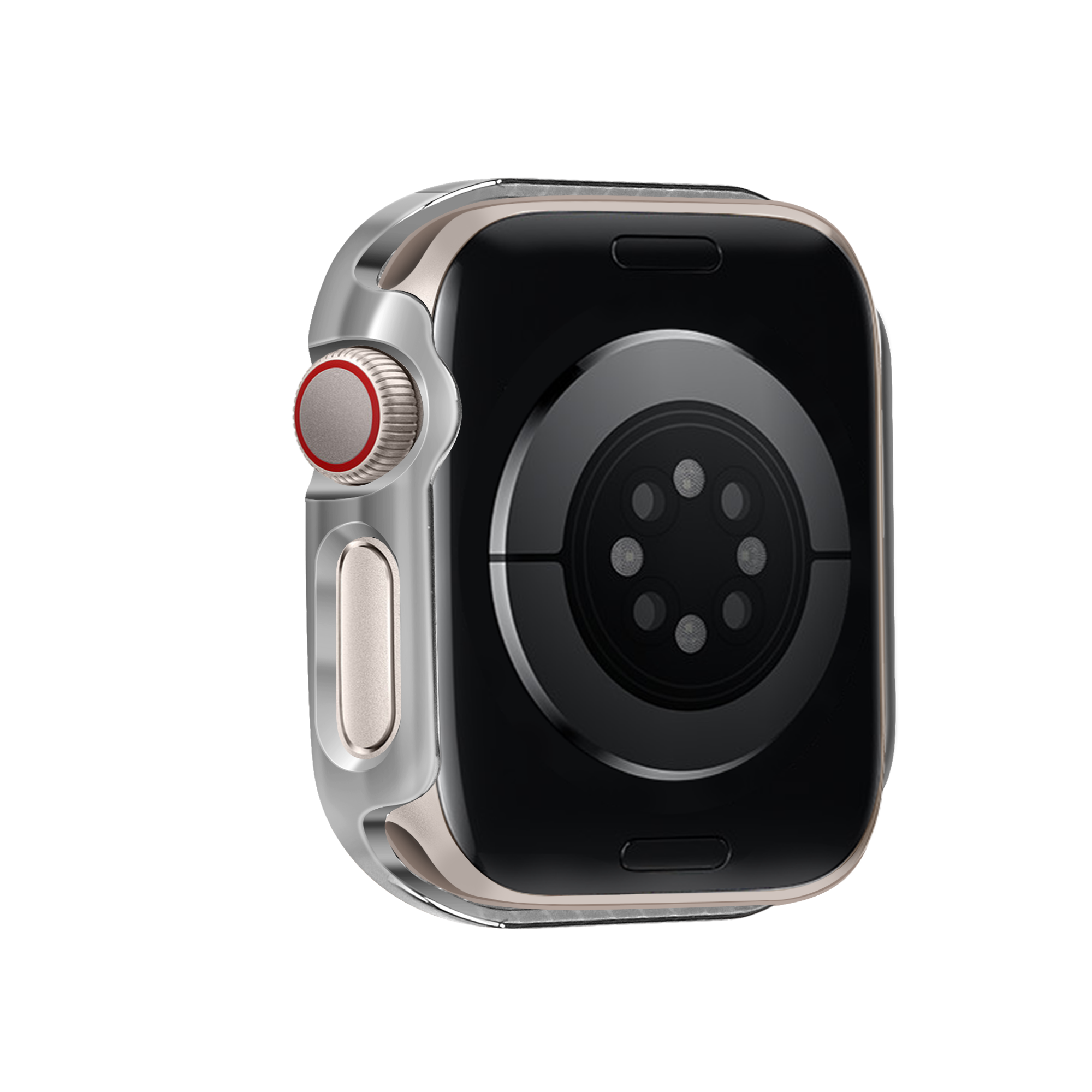 Bandz Funda diamante con vidrio Apple Watch 10 - 42mm (plateado)
