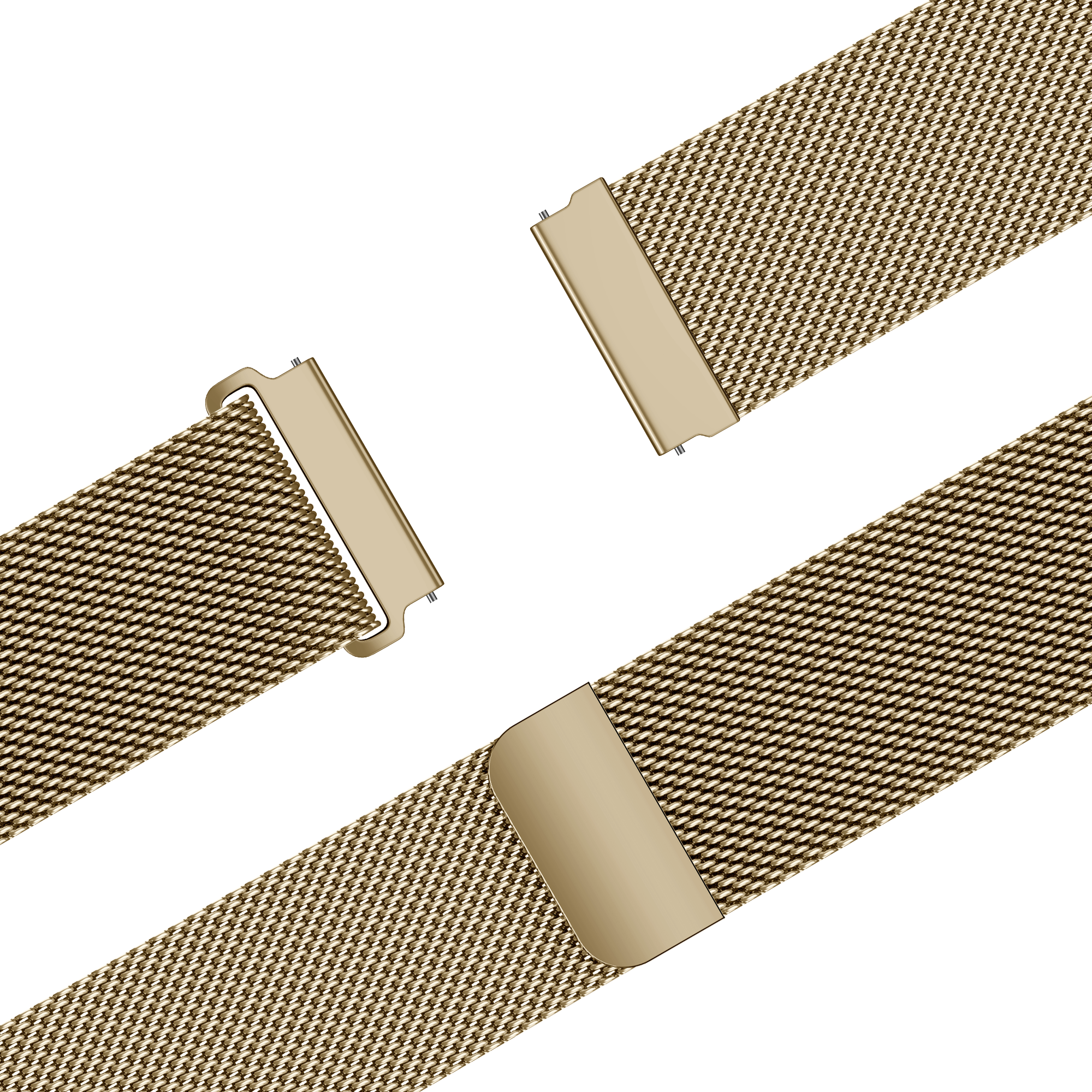 Bandz Withings ScanWatch Light Milanese Strap 'Easy fit' (Gold)