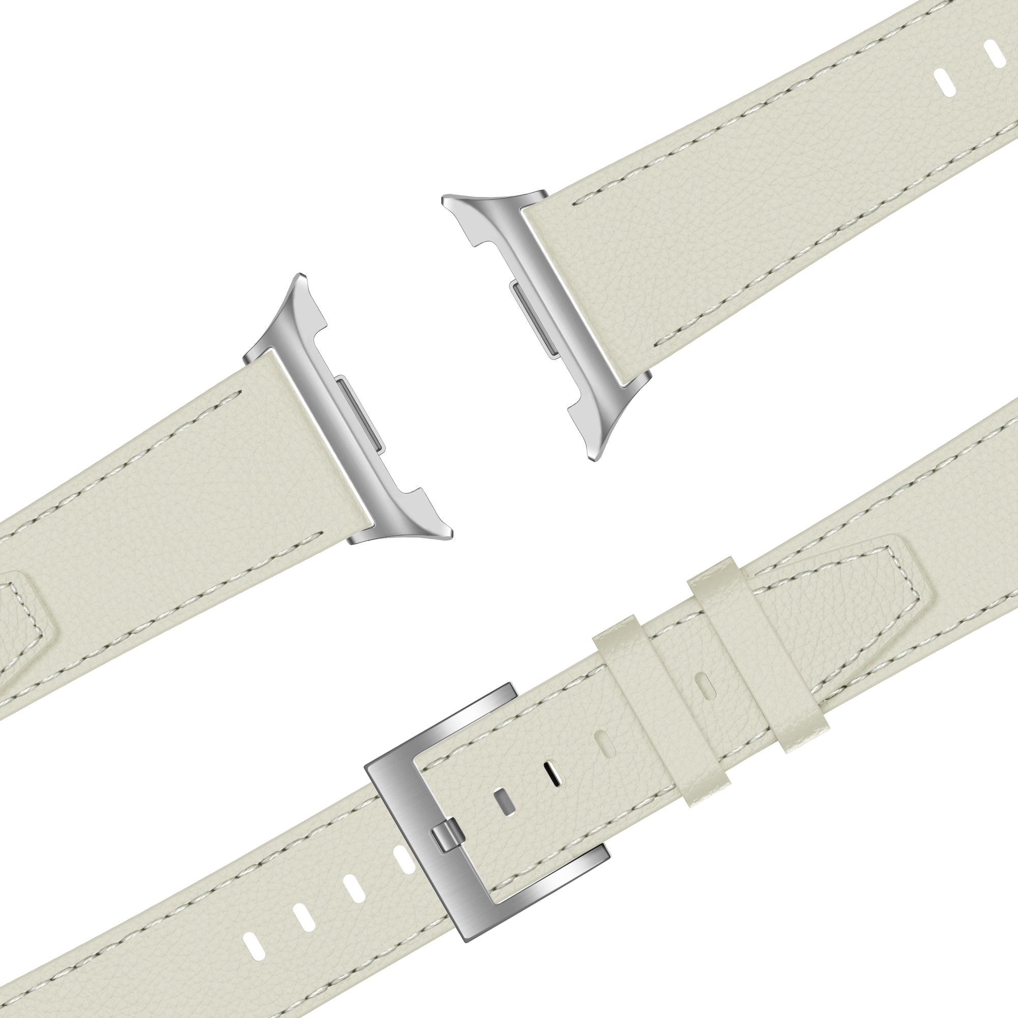 Bandz Samsung Galaxy Watch 8 - 44mm Lederarmband 'Deluxe' (Hell Beige)