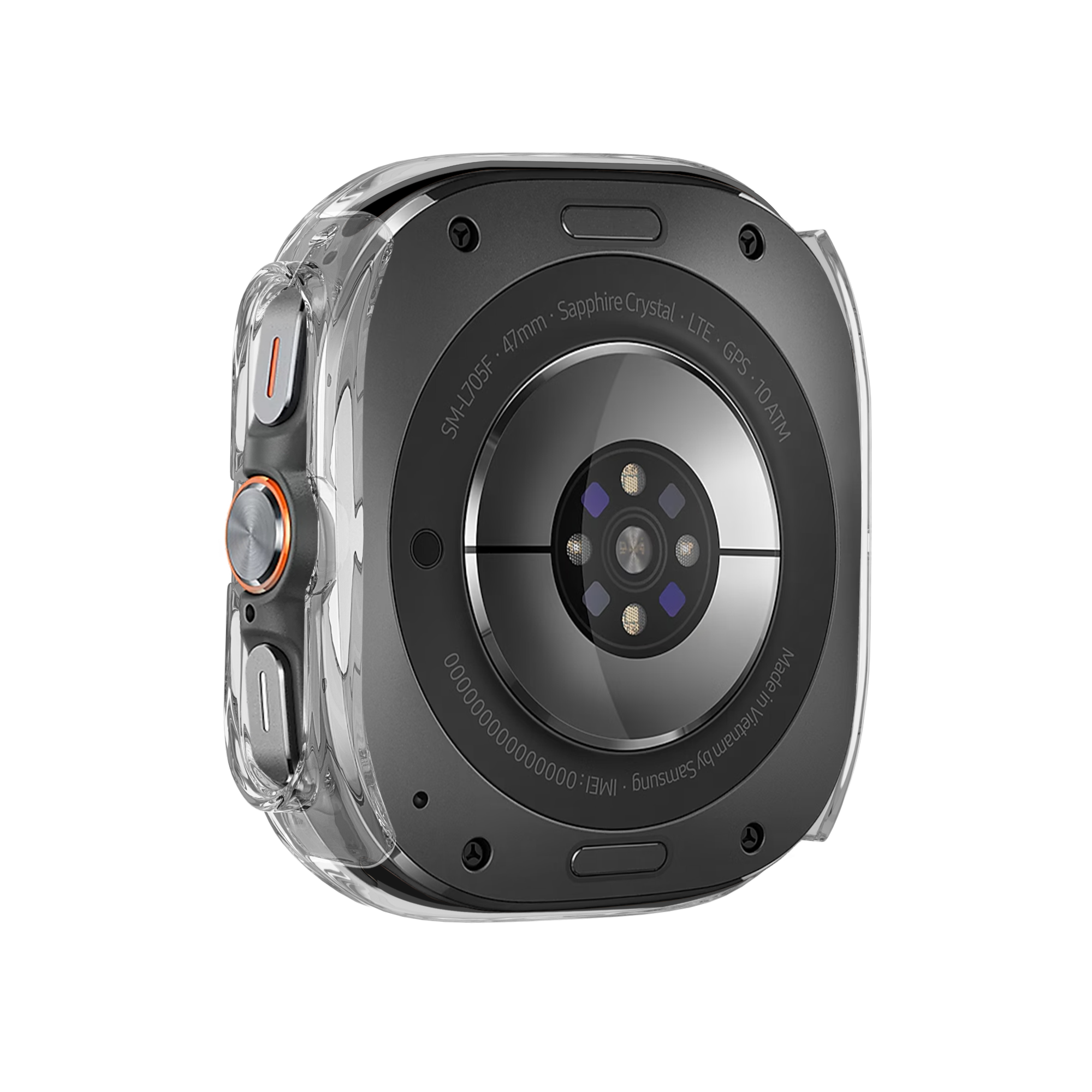 Bandz Samsung Galaxy Watch Ultra PC Case with Glass (Transparent)