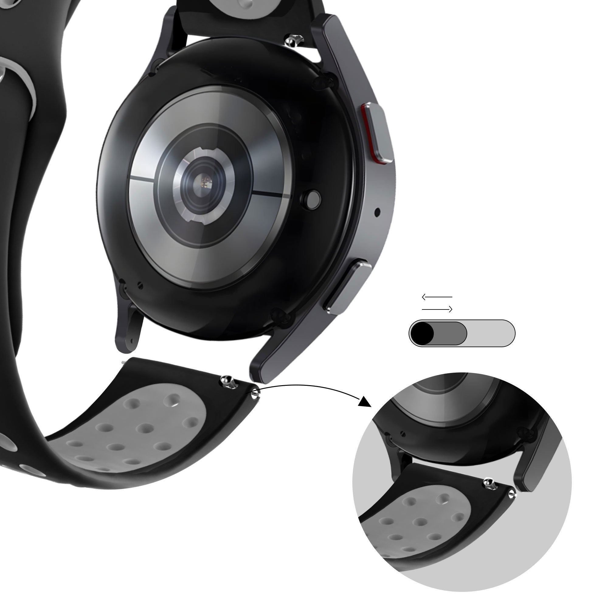 Bandz Suunto Vertical 2 Sport Strap 'Deluxe' (Black/Grey)