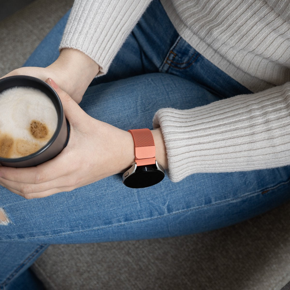 Samsung Galaxy Watch 6 - 40mm Milanese-Armband (Orange)