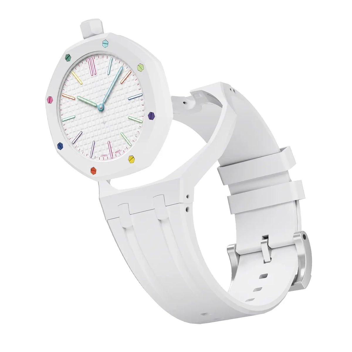 Correa silicona - 12 en punto Swatch Royal Pop (blanco)