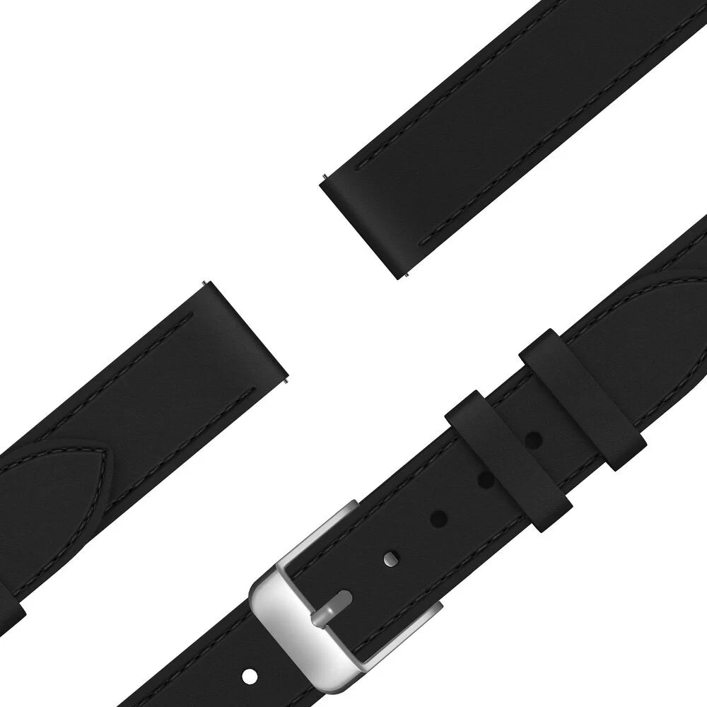 Watch Strap Leather 14mm - Quick Release (Black)