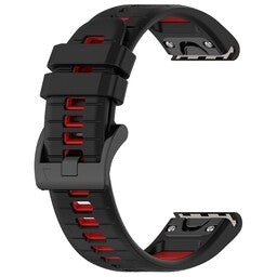 Correa deportiva con hebilla Garmin Instinct E - 45mm (negra/rojo)