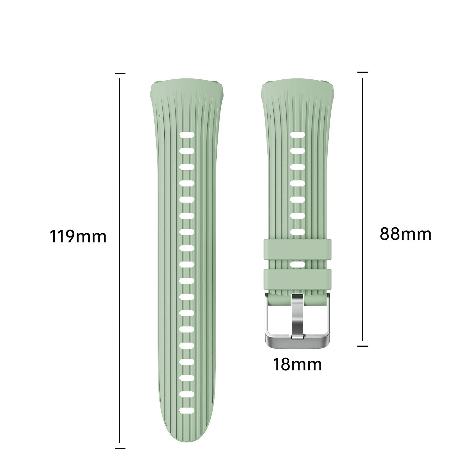 Huawei Watch 5 - 42mm Silicone Strap 'Perfect Fit' (Light Green)