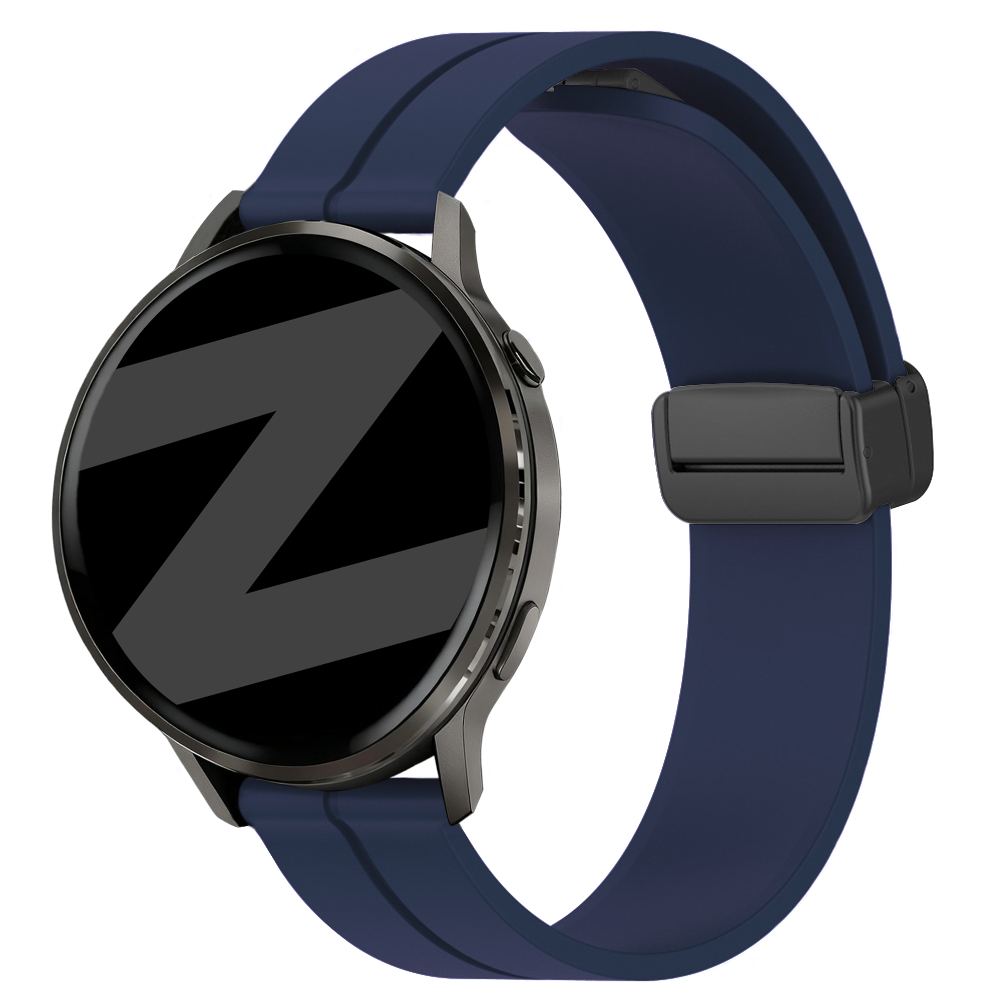 Bandz Garmin Bounce 2 D-Buckle Silicone Strap (Dark Blue)