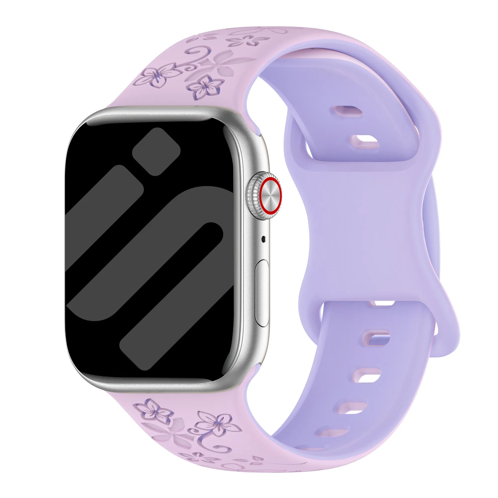 Apple Watch Flower Silikonarmband (Flieder/Lila)