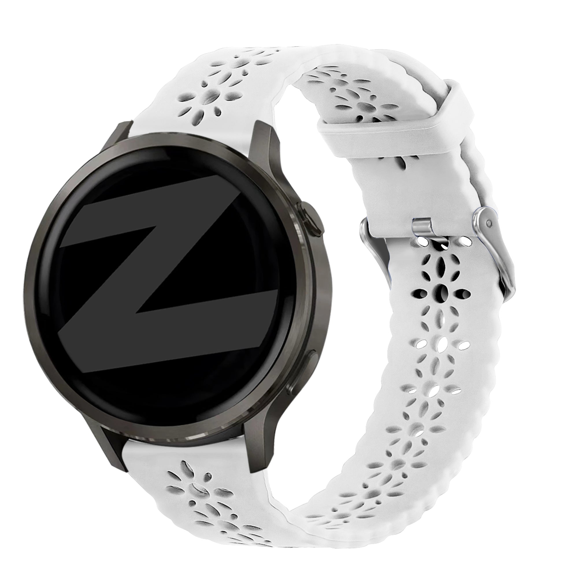Bandz Garmin Forerunner 645 Silicone Strap 'Lace' (White)