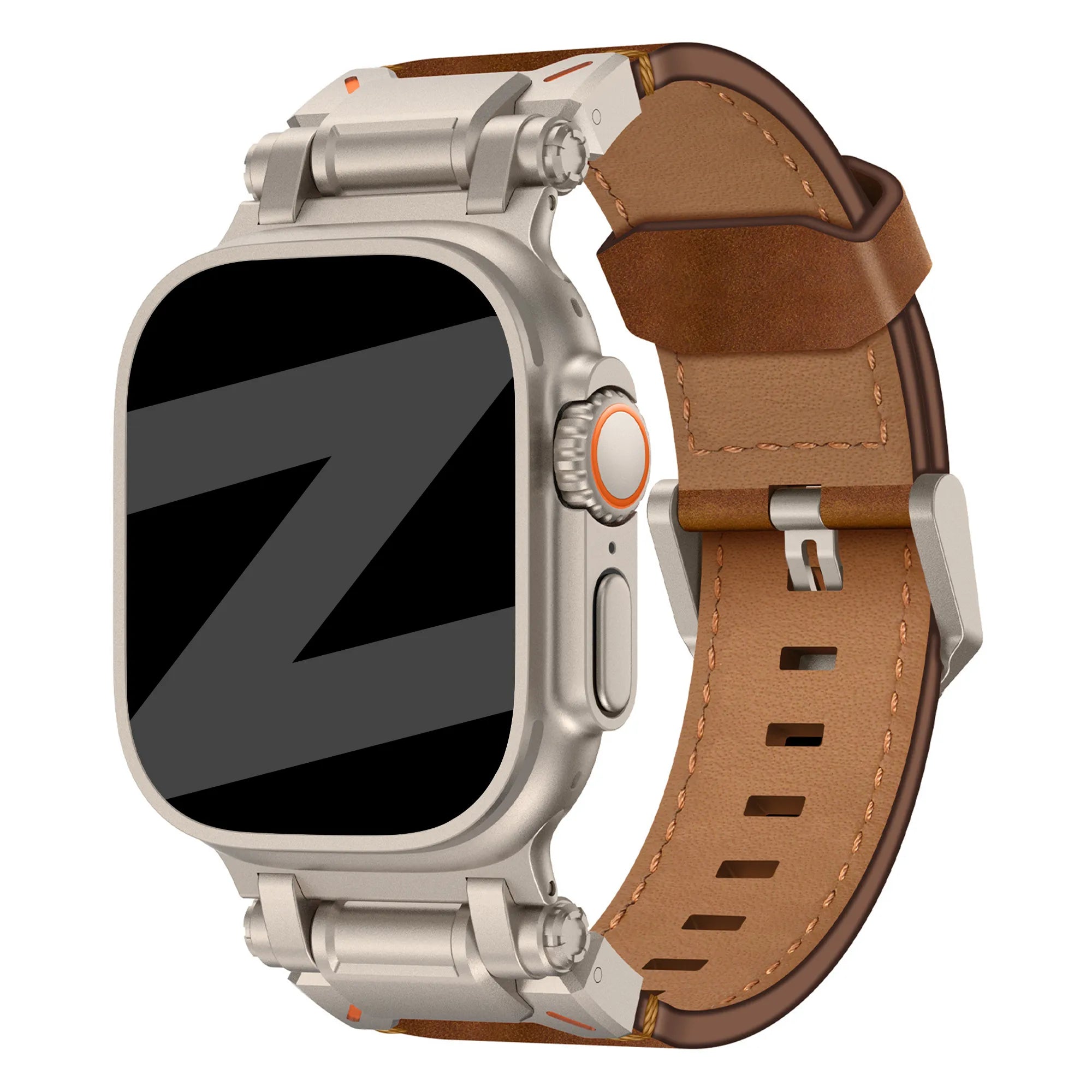 Bandz Apple Watch Lederarmband 'Explorer' (Braun)