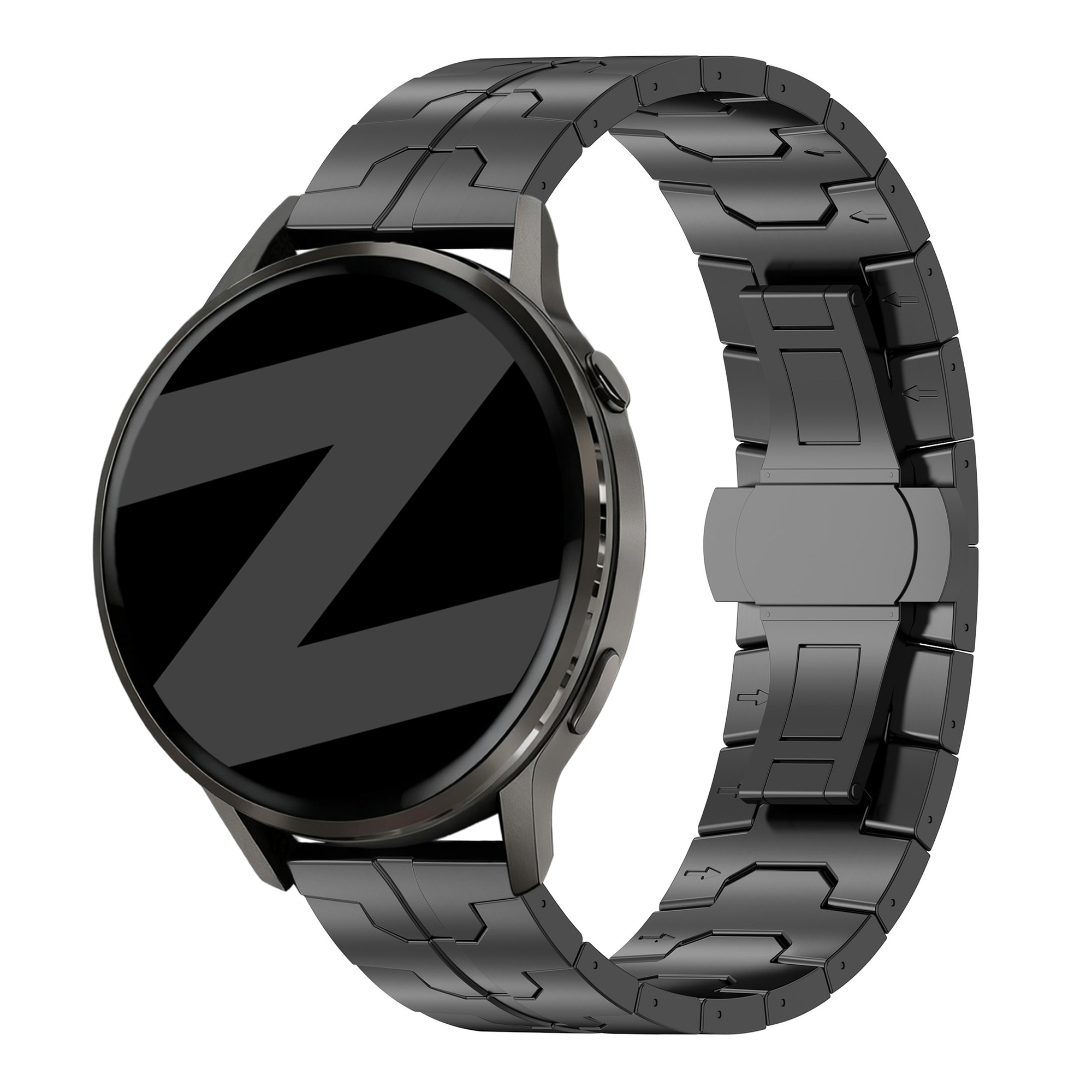 Bandz Garmin Forerunner 255 Stahlarmband 'Iron' (Schwarz)