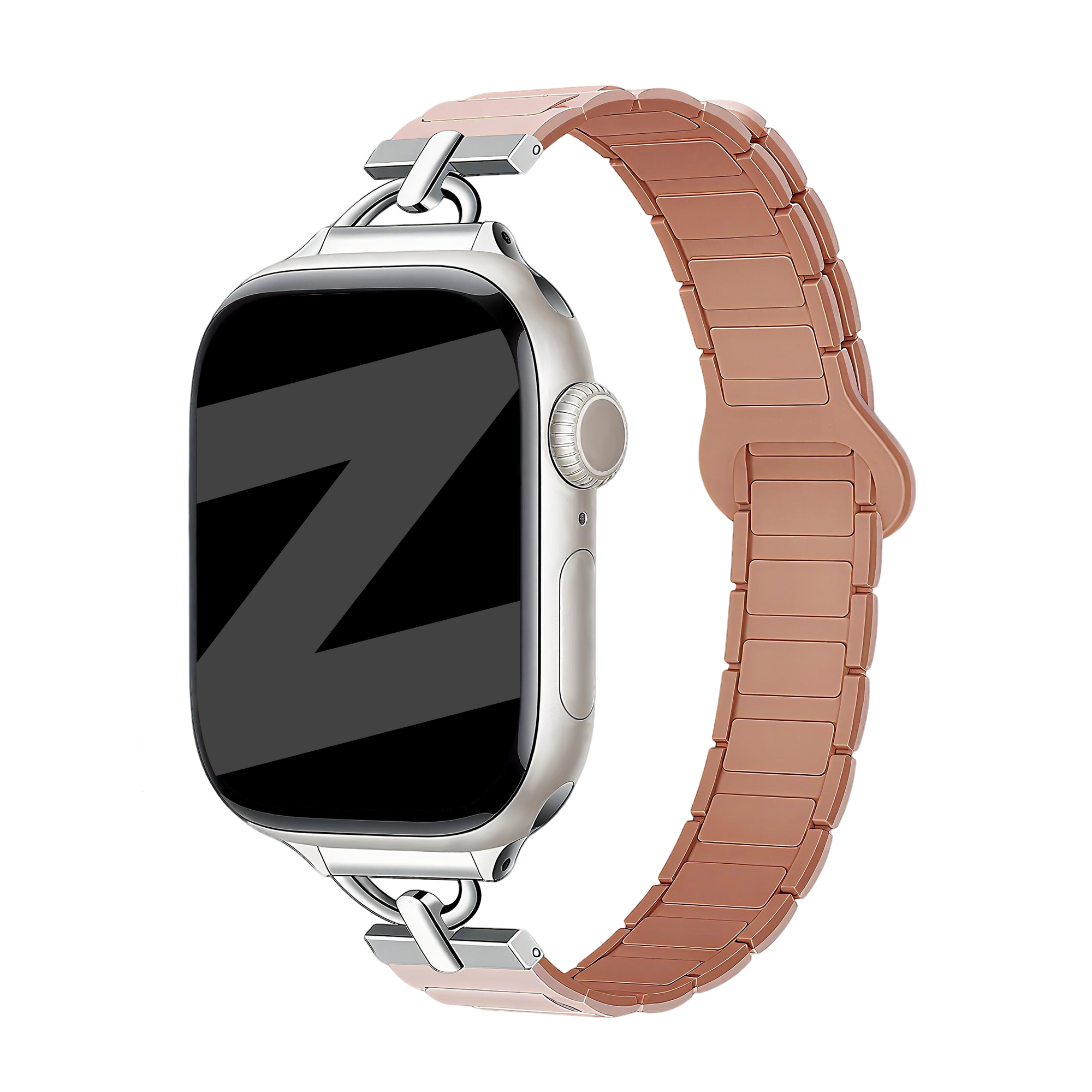 Bandz Apple Watch Magnetic Silicone Strap 'Slim' (Pink)