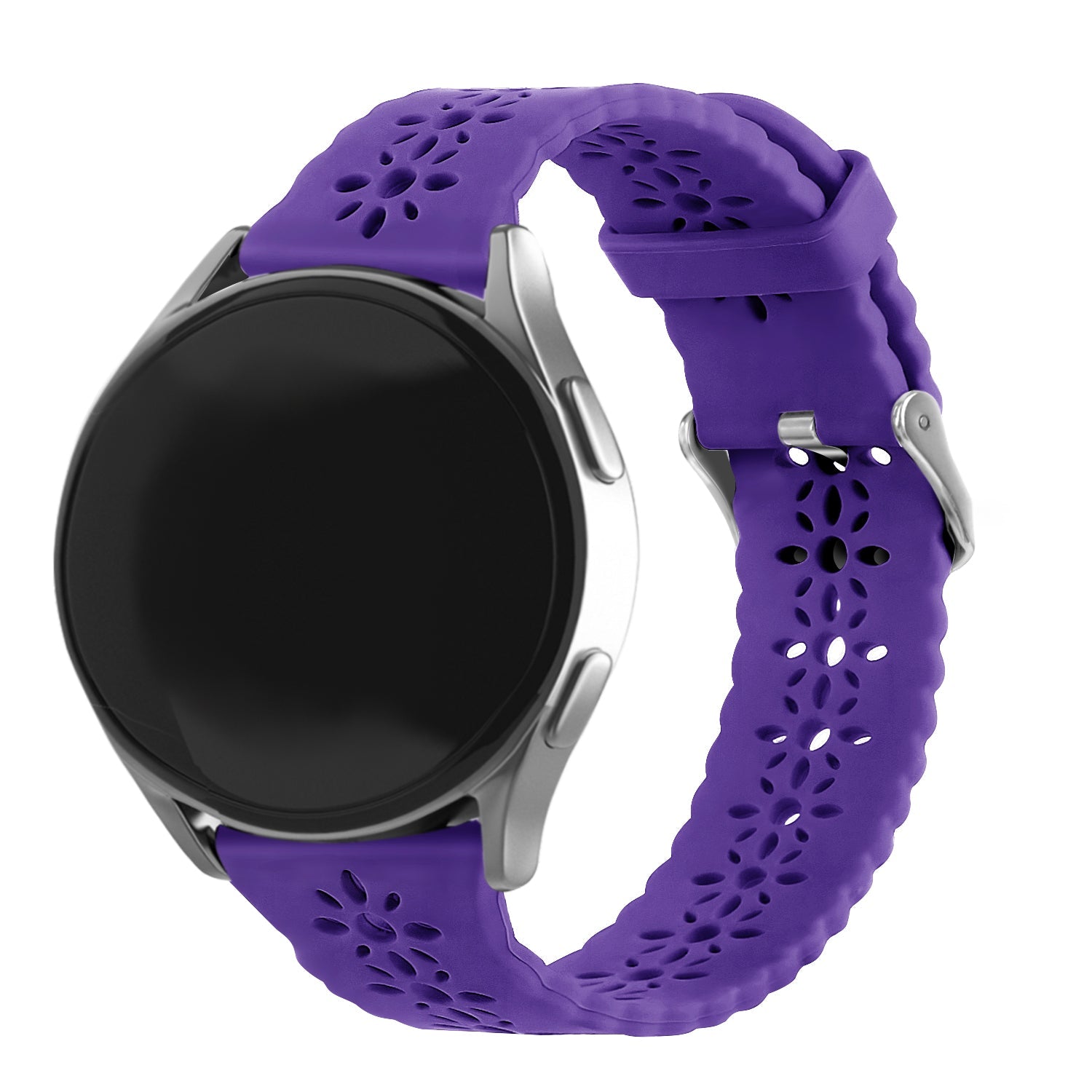 Amazfit GTS 4 Patterned Silicone Strap (Dark Purple)