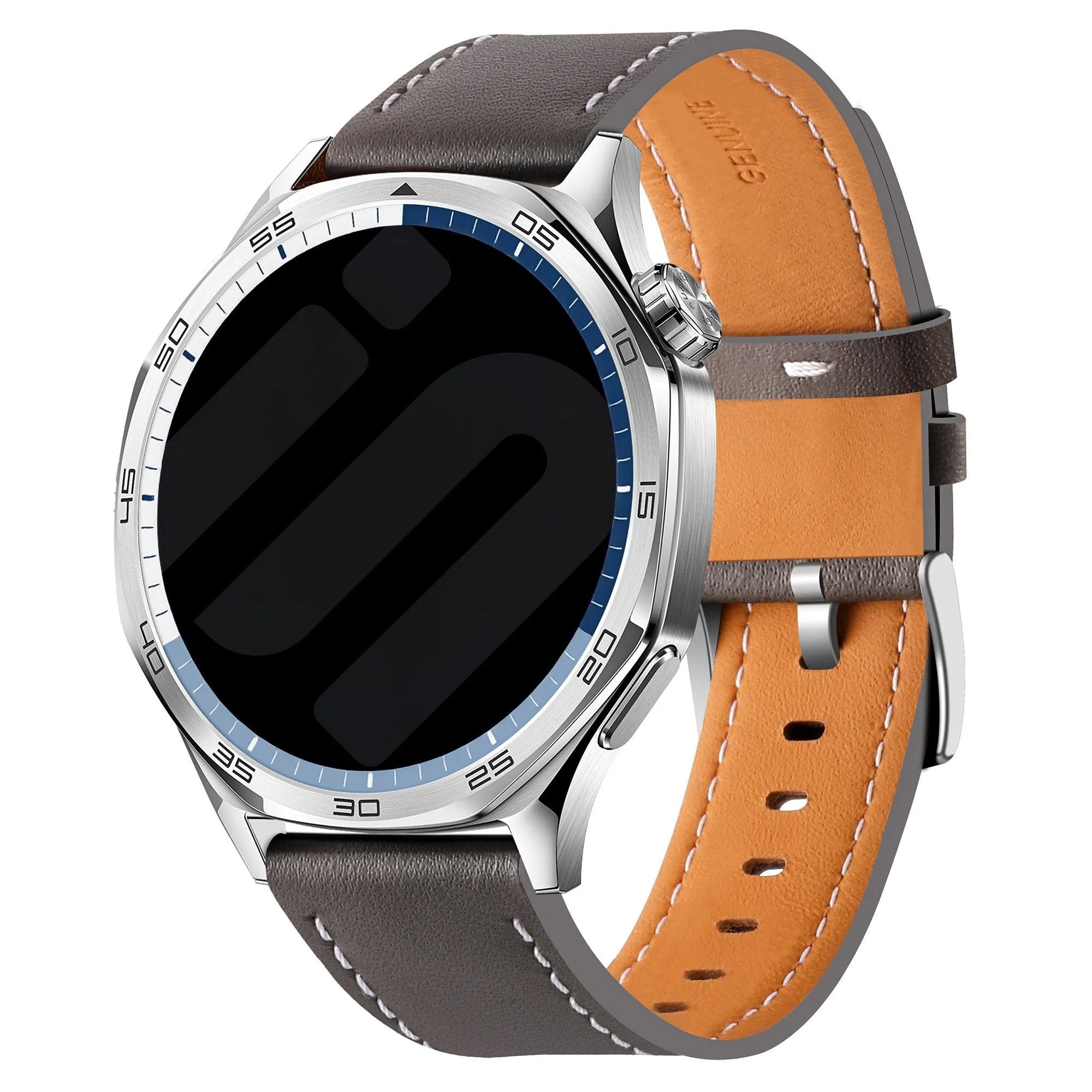 Oppo Watch X2 'One Push' Leather Strap (Grey)