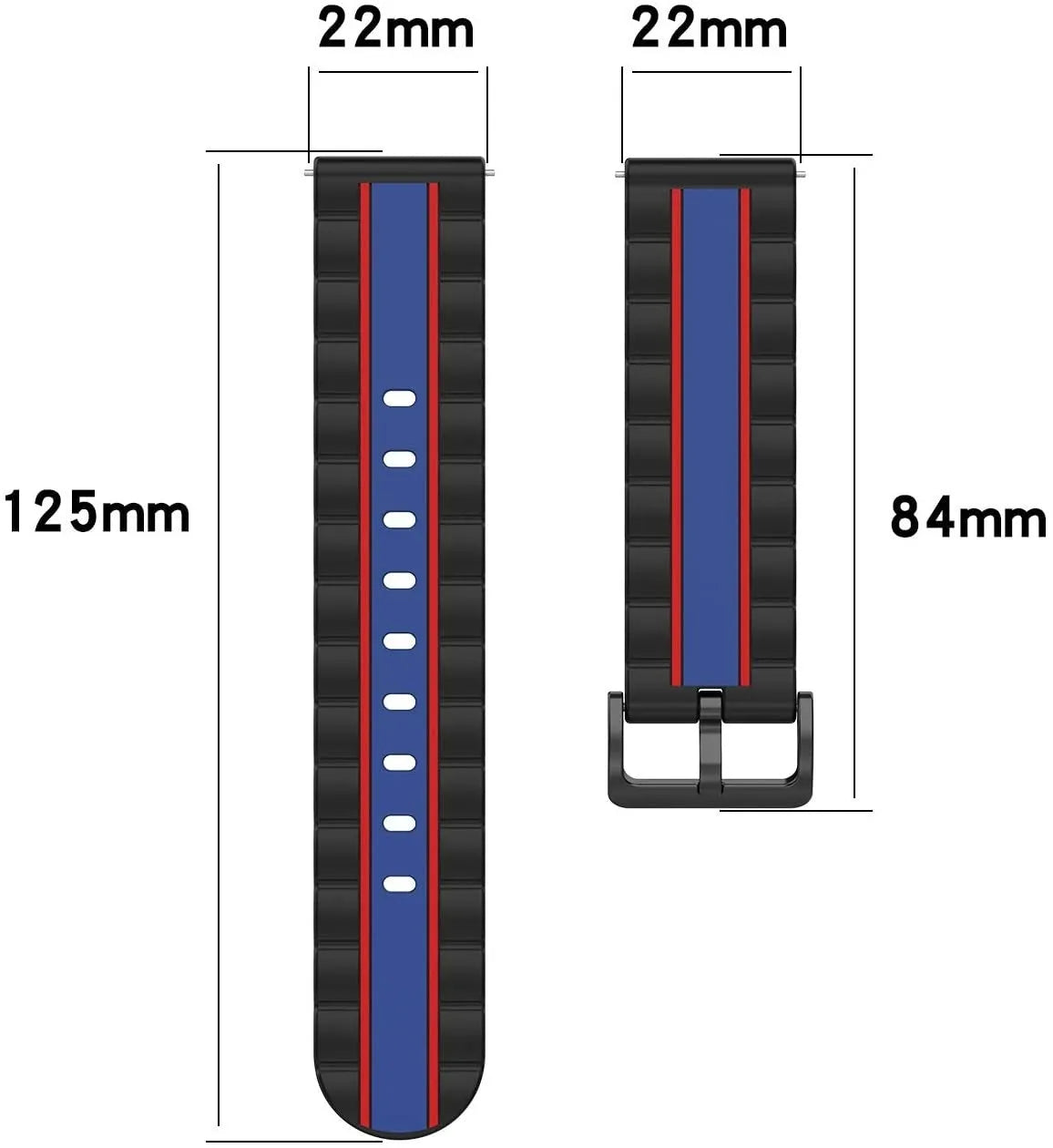 Bracelet édition spéciale Oppo Watch X3 (noir/bleu)