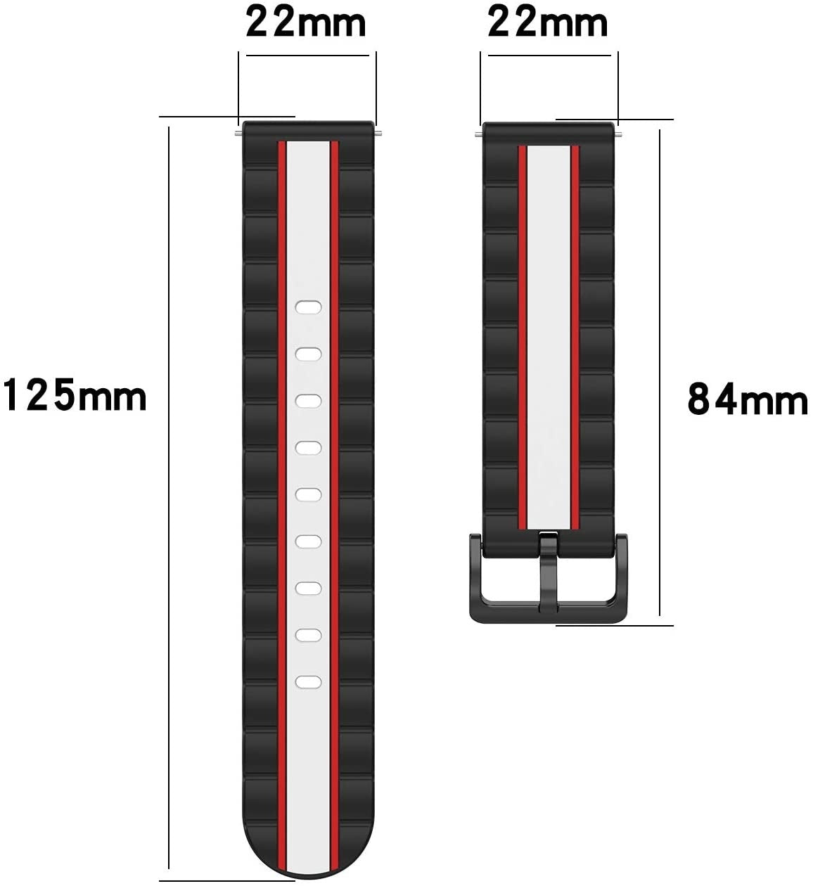 Amazfit Bip 6 Special Edition Strap (Black/White)