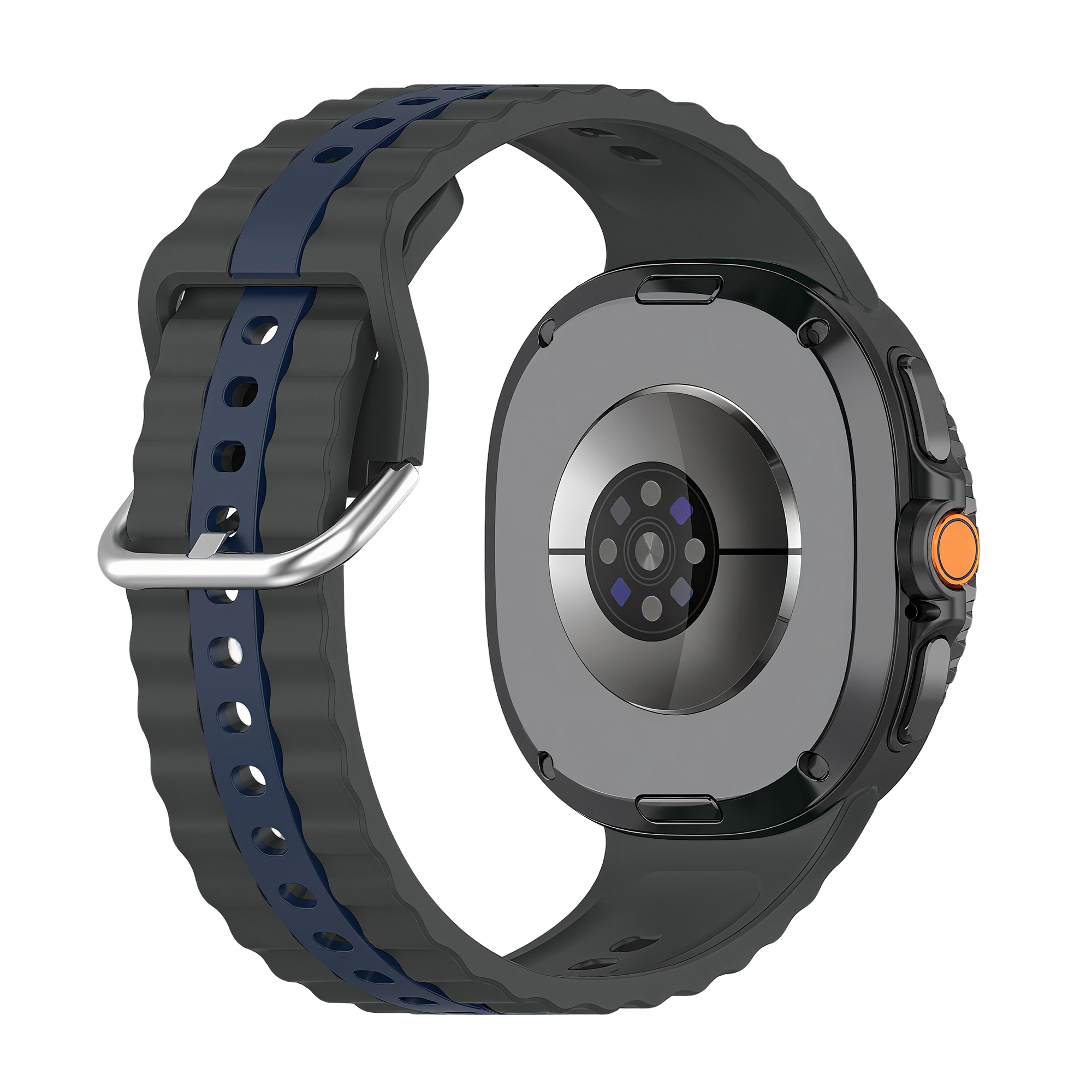 Samsung Galaxy Watch 8 - 44mm Dual Sport Strap (Dark Grey/Blue)
