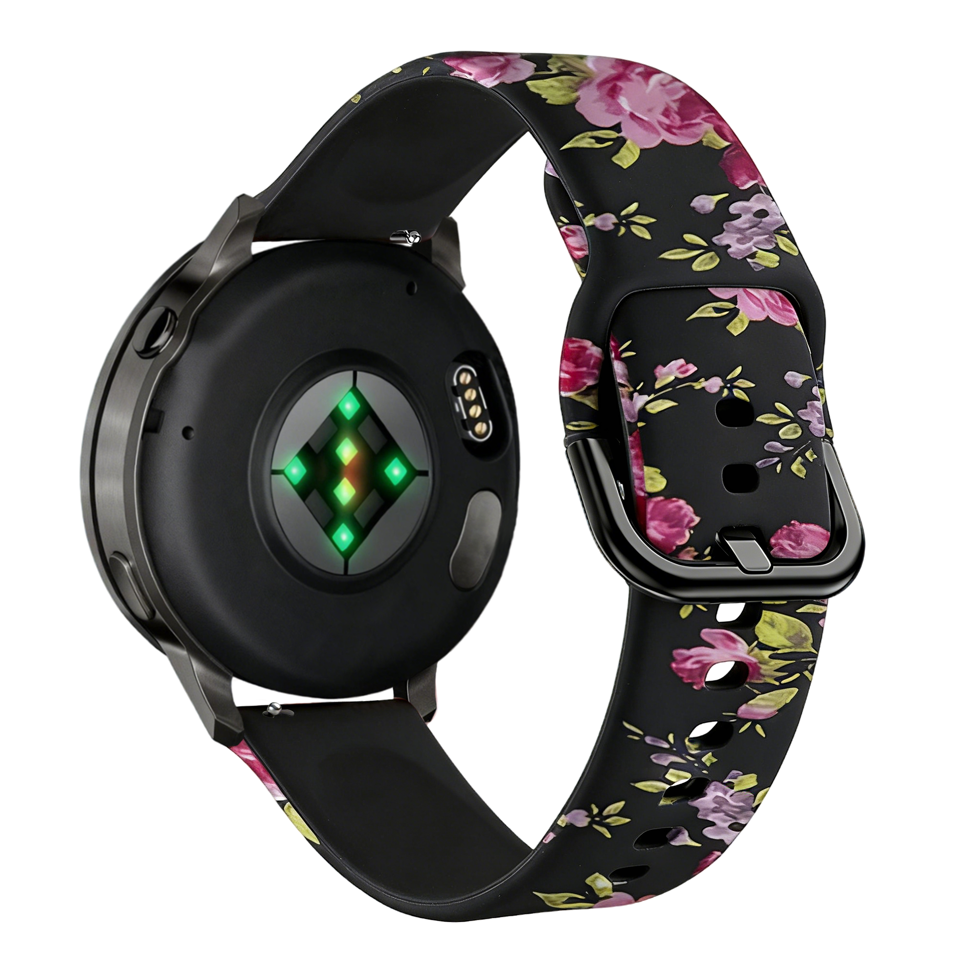 Bandz Garmin Bounce 2 Silicone Strap (Pink Flower)