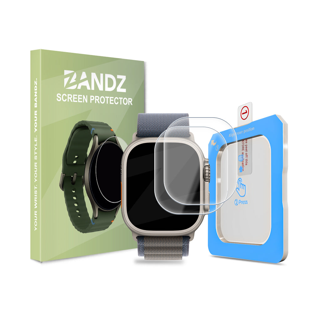 Bandz Apple Watch Ultra Displayschutz mit One-Click Tool