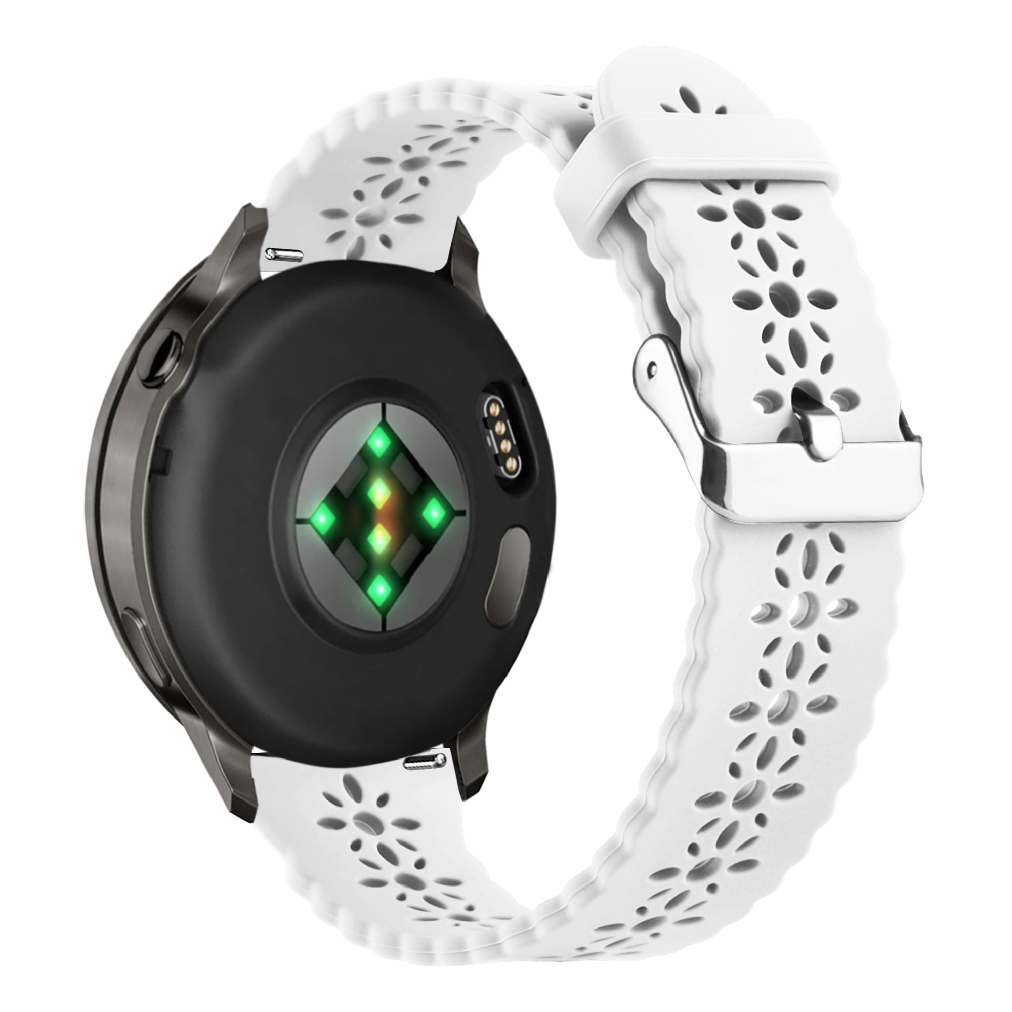 Bandz Garmin Forerunner 645 Silicone Strap 'Lace' (White)