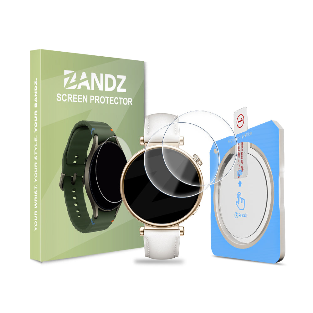 Bandz Huawei Watch GT 4 - 41mm Glass Screenprotector with One-Click Tool