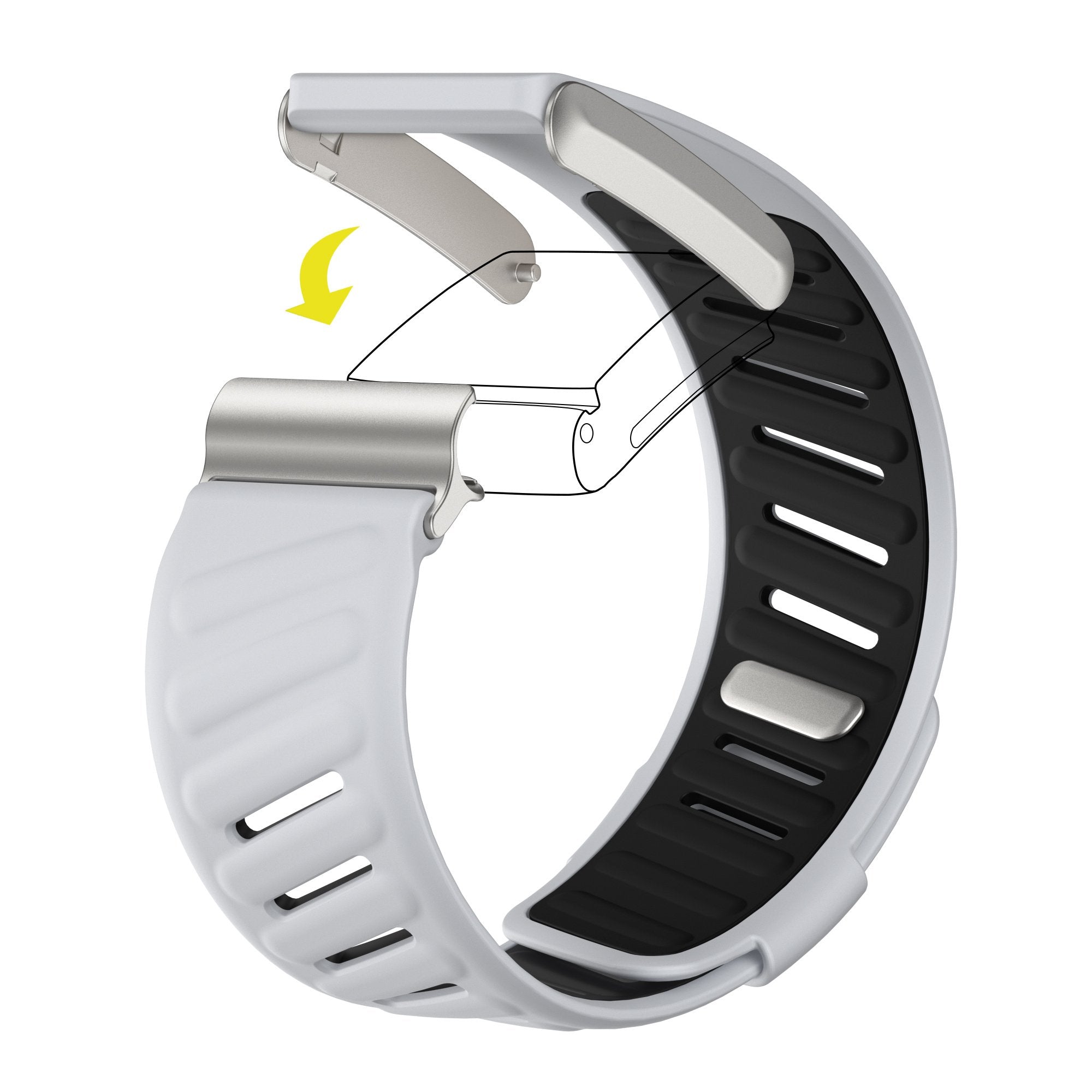 Whoop 4.0 Sport Armband (Hell Grau/Schwarz)