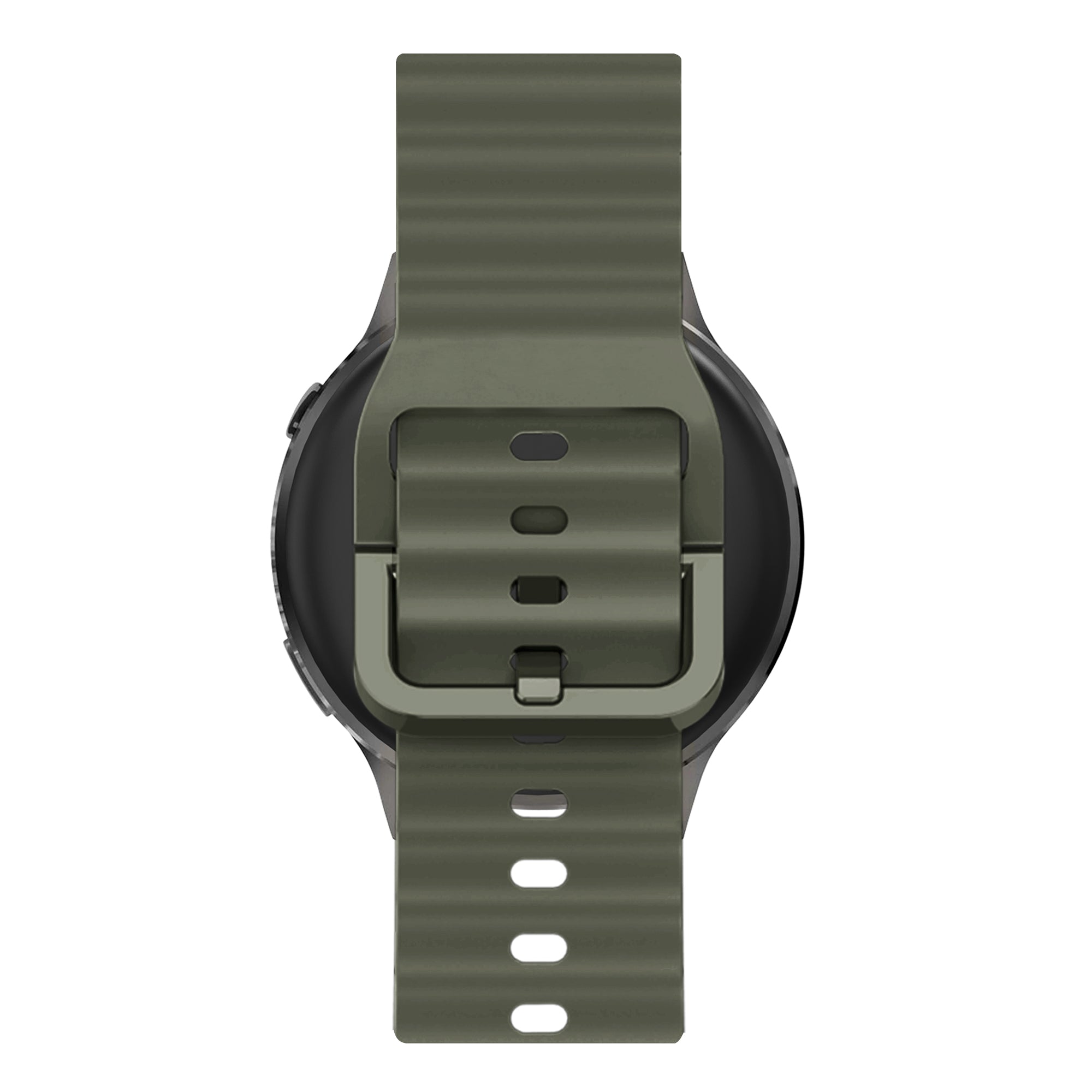 Bandz Garmin Forerunner 265s Silicone Strap 'Wave' (Army Green)