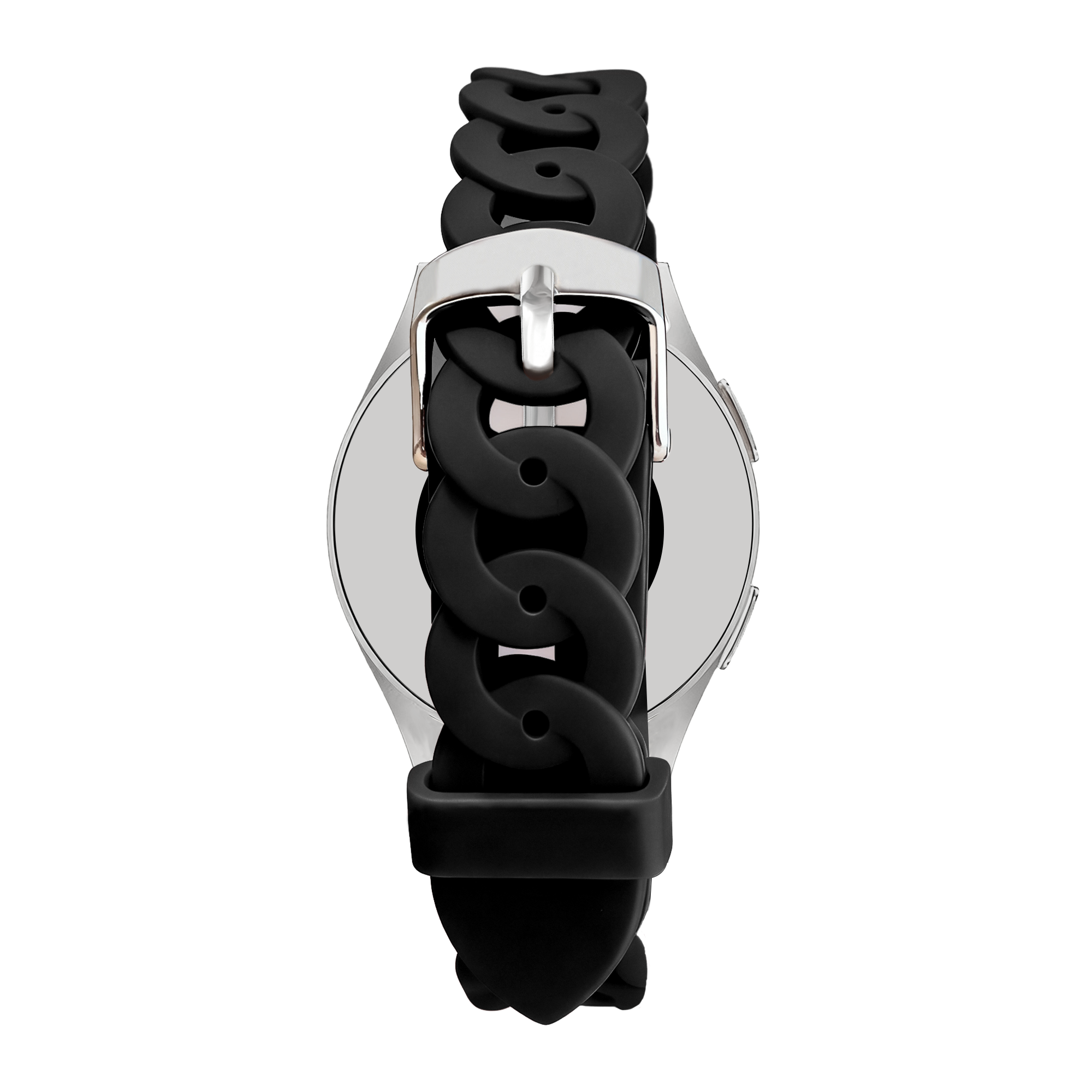 Bandz Samsung Galaxy Watch Active Silikonarmband 'Chains' (Schwarz)