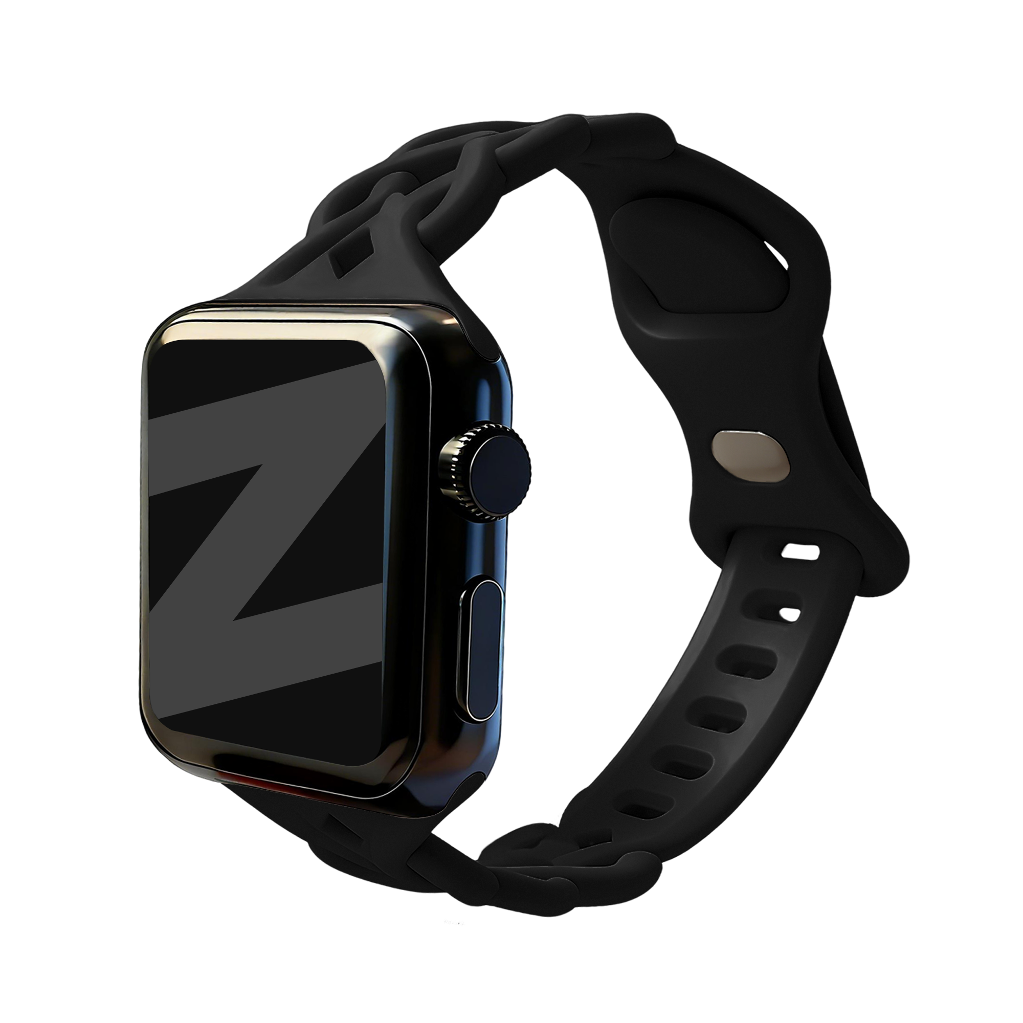 Bandz Apple Watch Silicone Strap 'Braided' (Black)