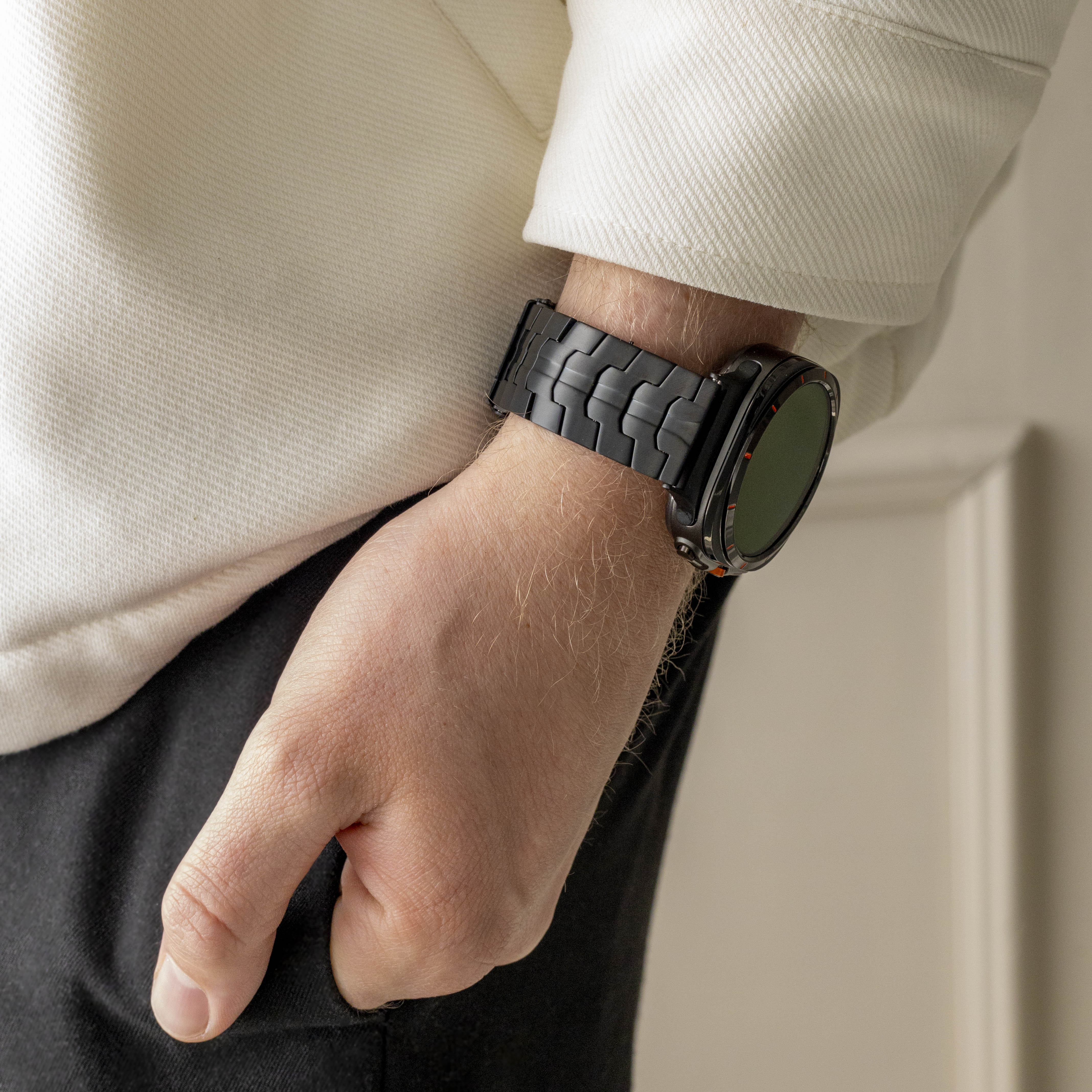 Bandz Samsung Galaxy Watch Ultra Titan Armband 'Iron' (Schwarz)