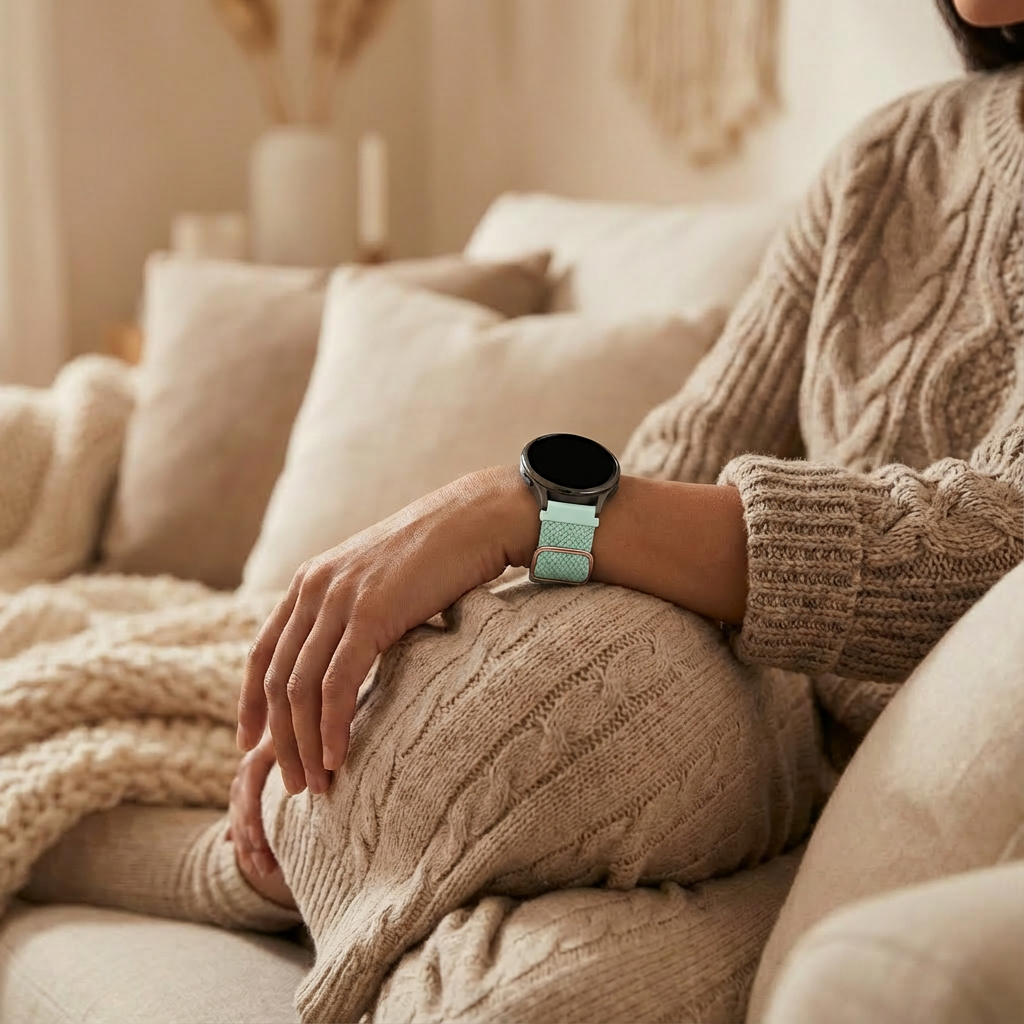 Bandz Garmin Venu 2s Adjustable Braided Strap (Turquoise)