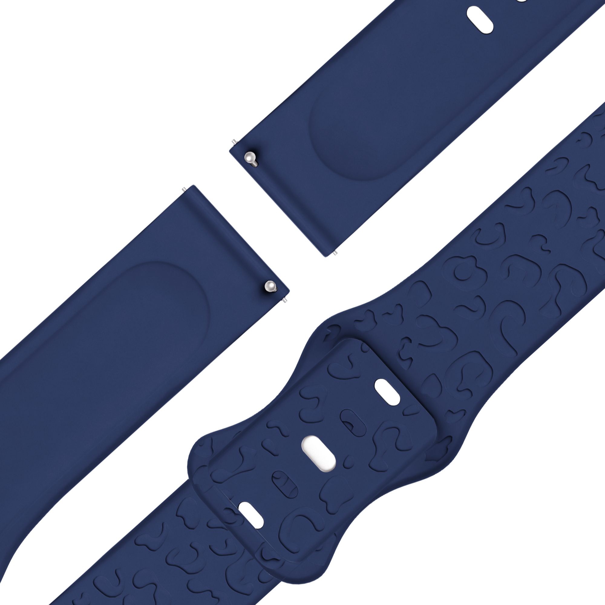 Bandz Garmin Forerunner 265s Silicone Strap 'Leopard' (Dark Blue)