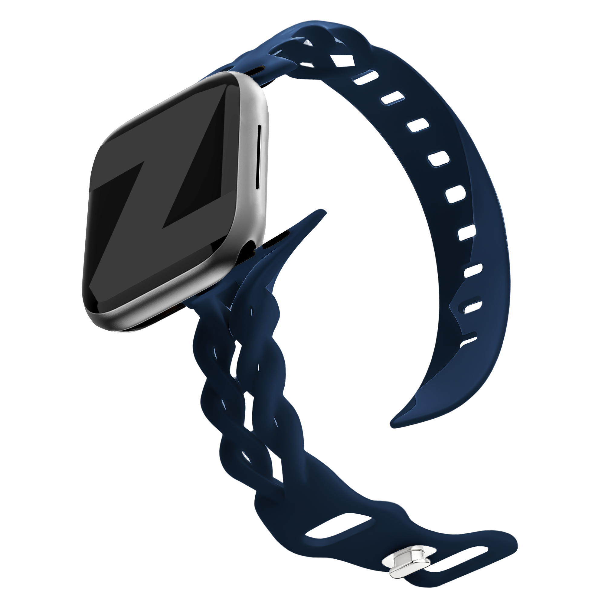 Bandz Apple Watch Silicone Strap 'Braided' (Dark Blue)