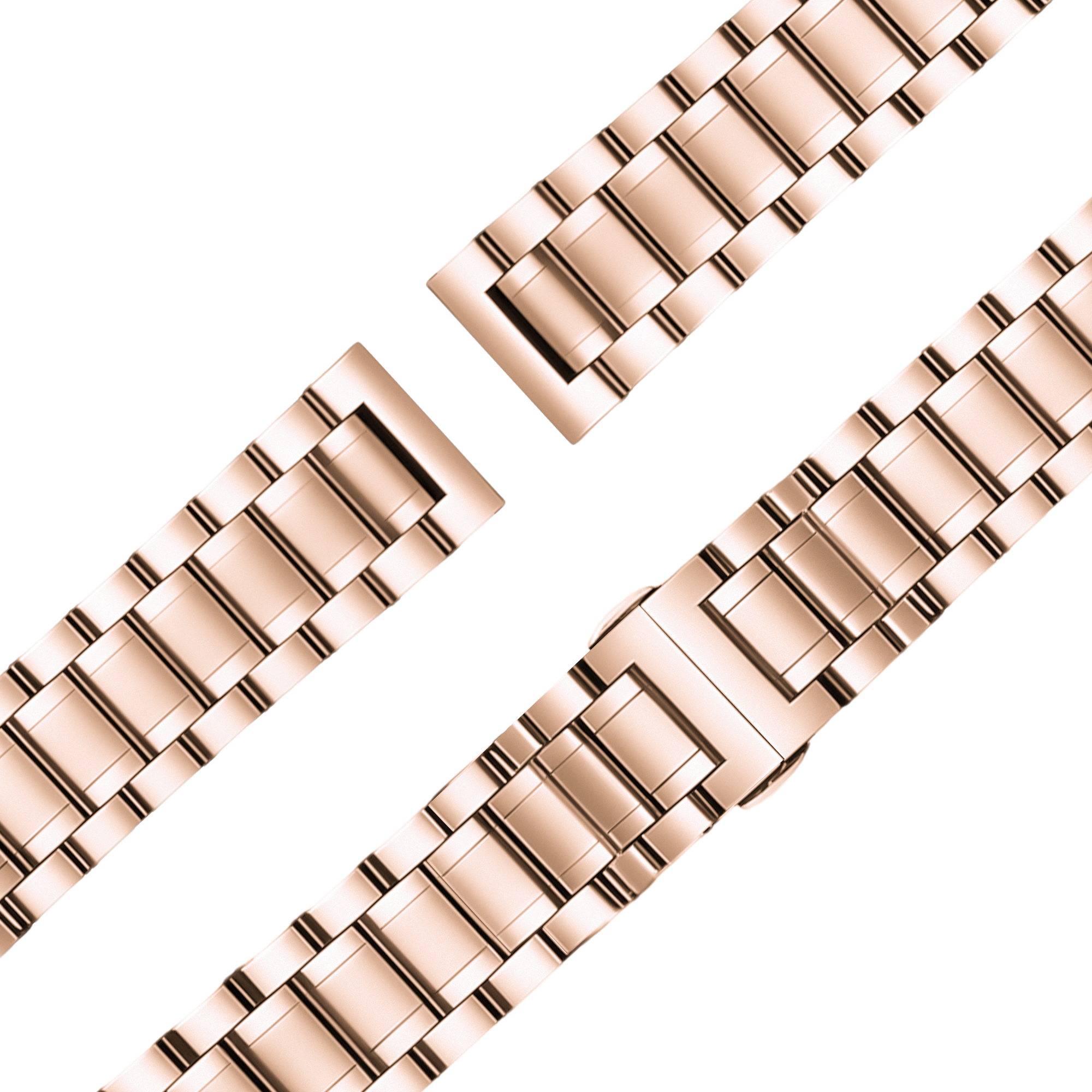 Bandz Garmin Bounce 2 Steel Link Strap 'Deluxe' (Rose Gold)