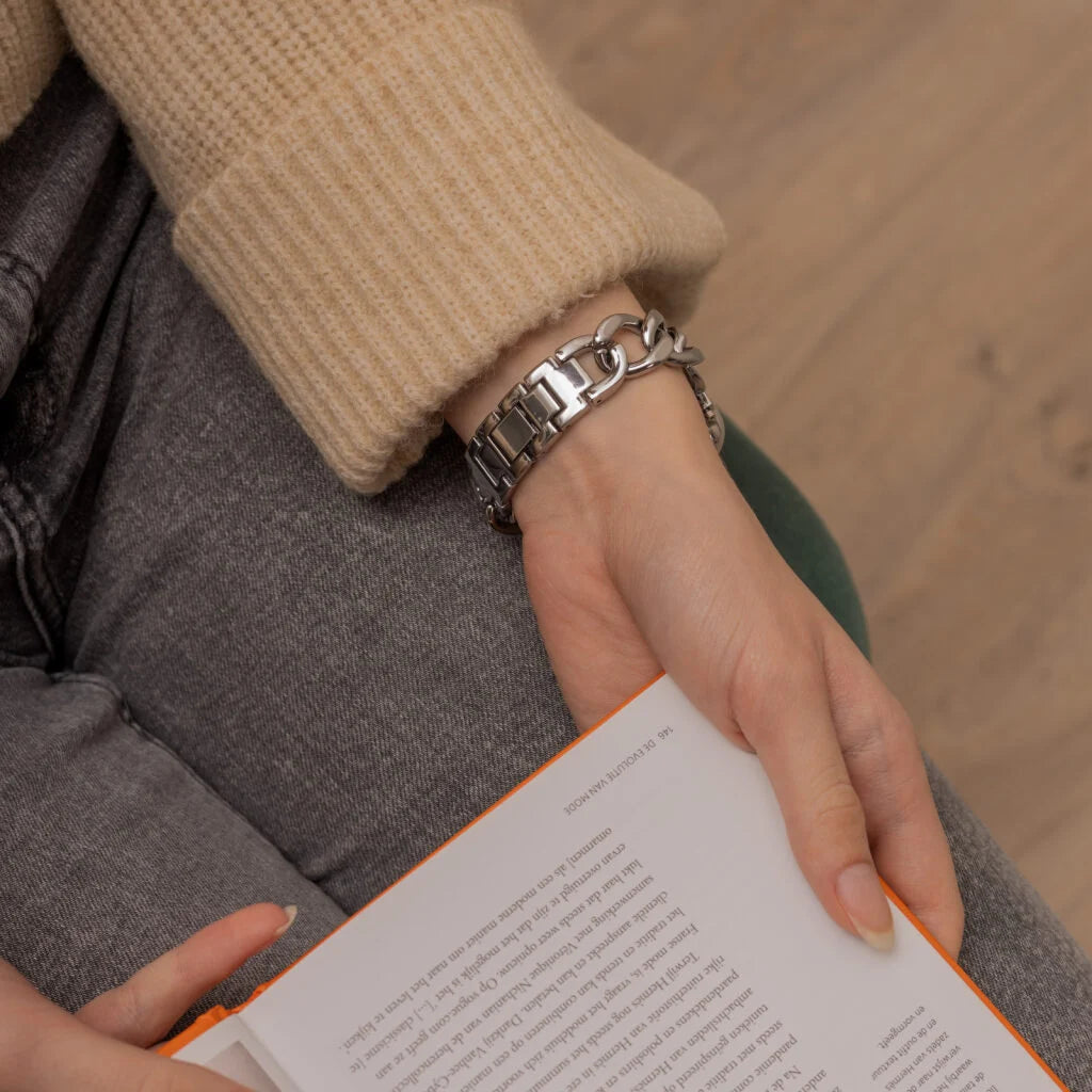 Correa cadena de acero Apple Watch (plata)