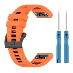 Correa deportiva con hebilla Garmin Instinct E - 45mm (naranja/negra)