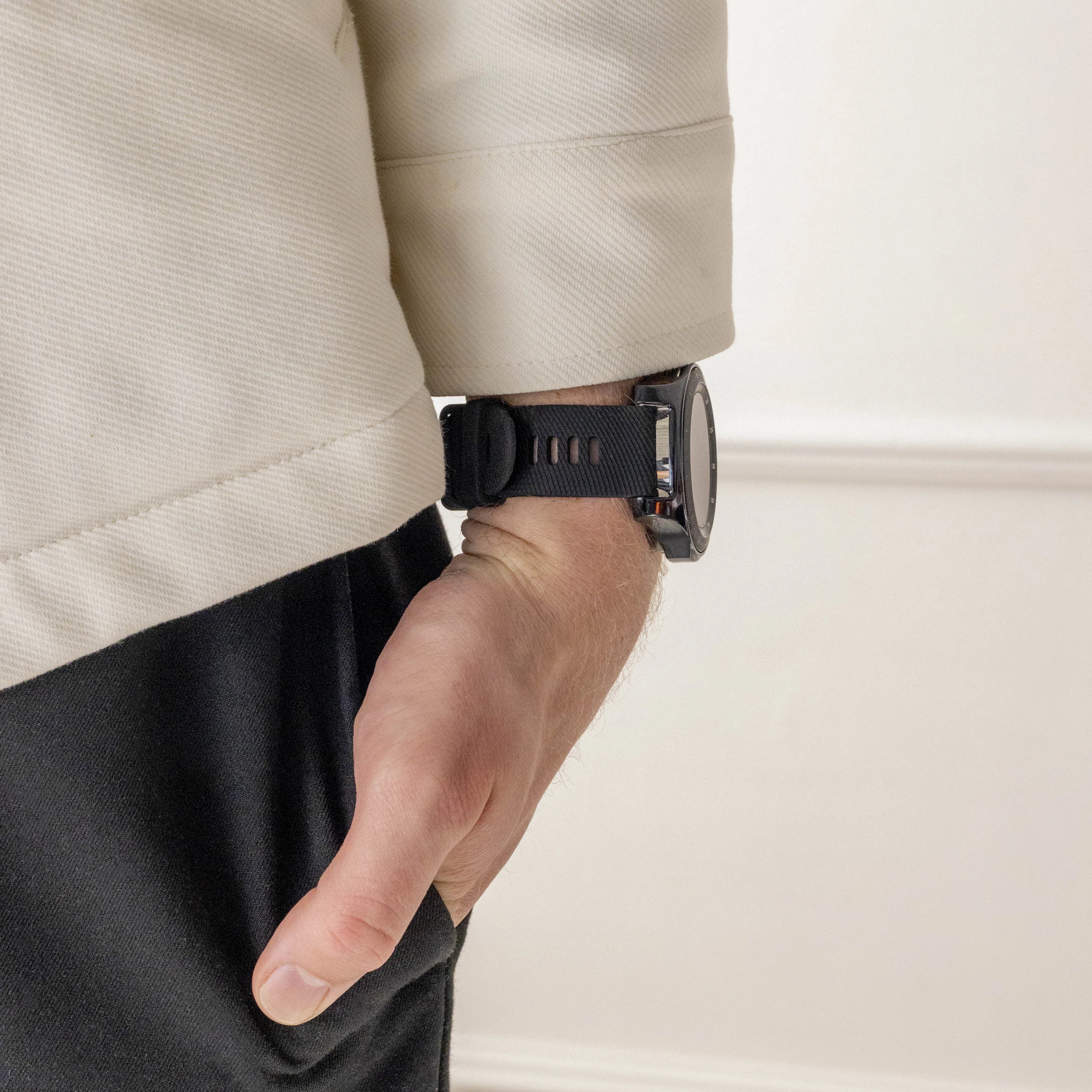 Coros Apex 46mm Silikonarmband (Schwarz)