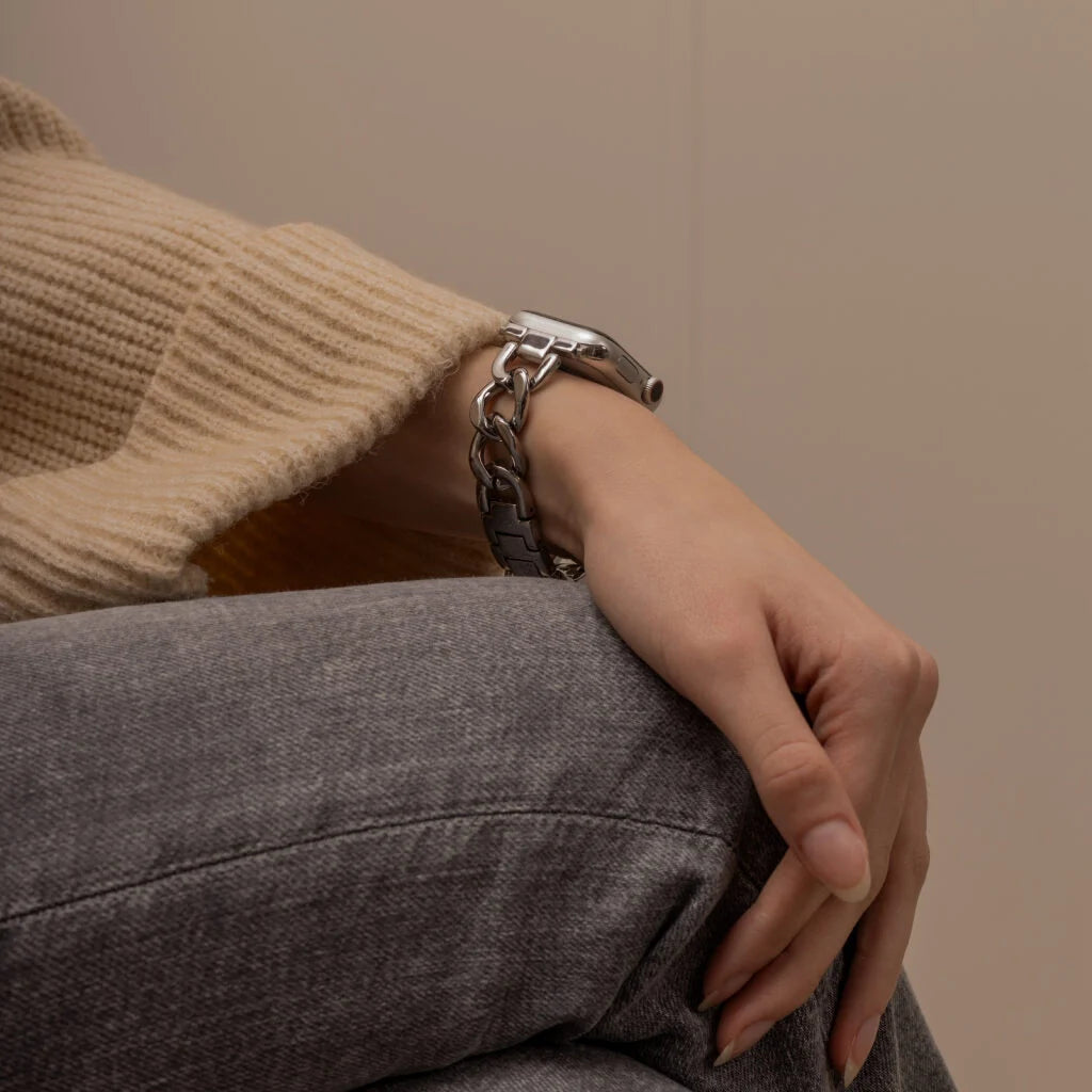 Apple Watch Stahlkettenband (Silber)
