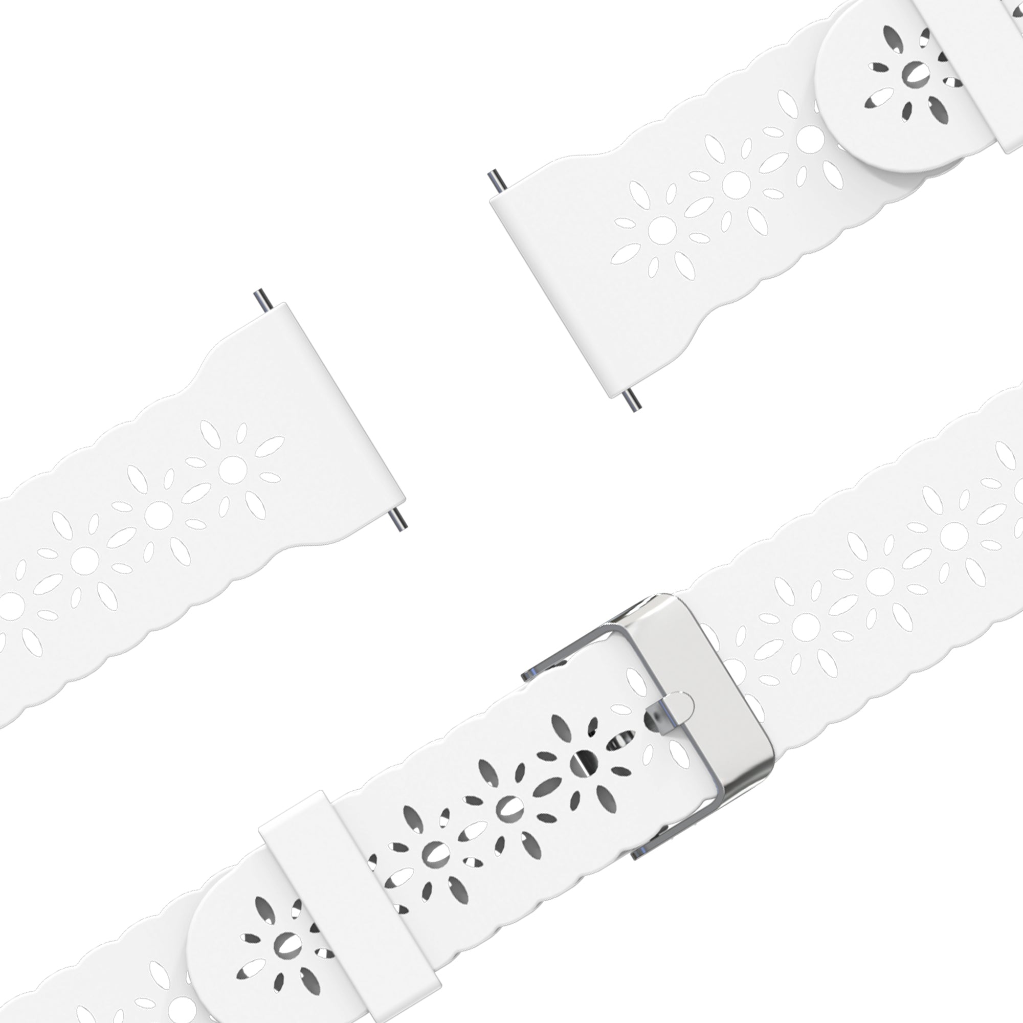Bandz Garmin Bounce 2 Silicone Strap 'Lace' (White)