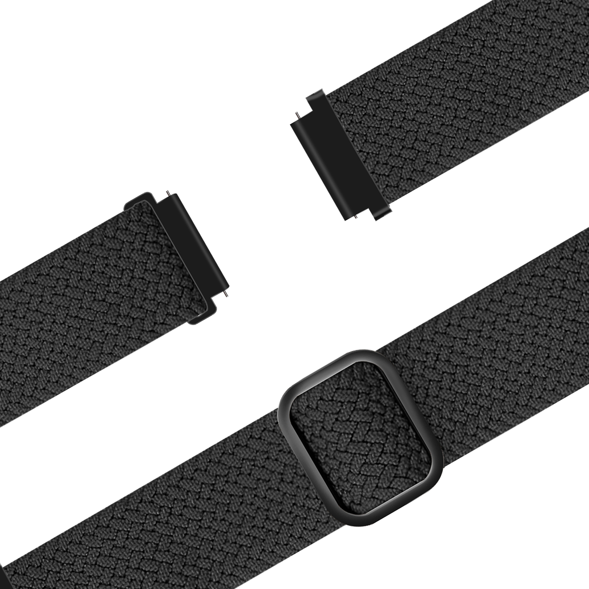 Bandz Correa trenzada ajustable Garmin Vivoactive 4s (negro)