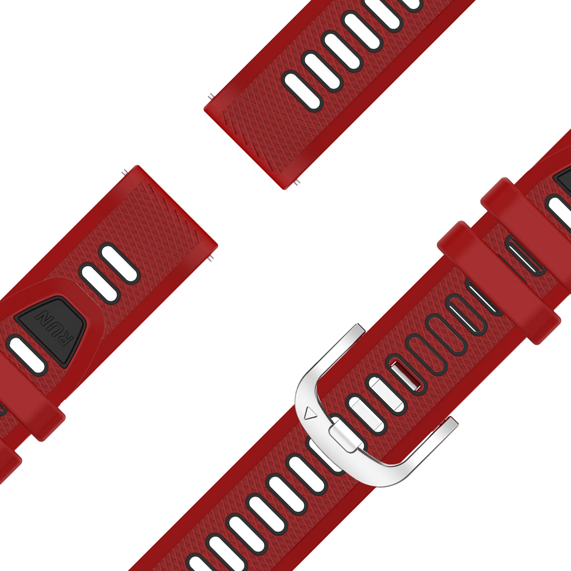 Bandz Garmin Forerunner 265s Sport Strap with Buckle (Red/Black)