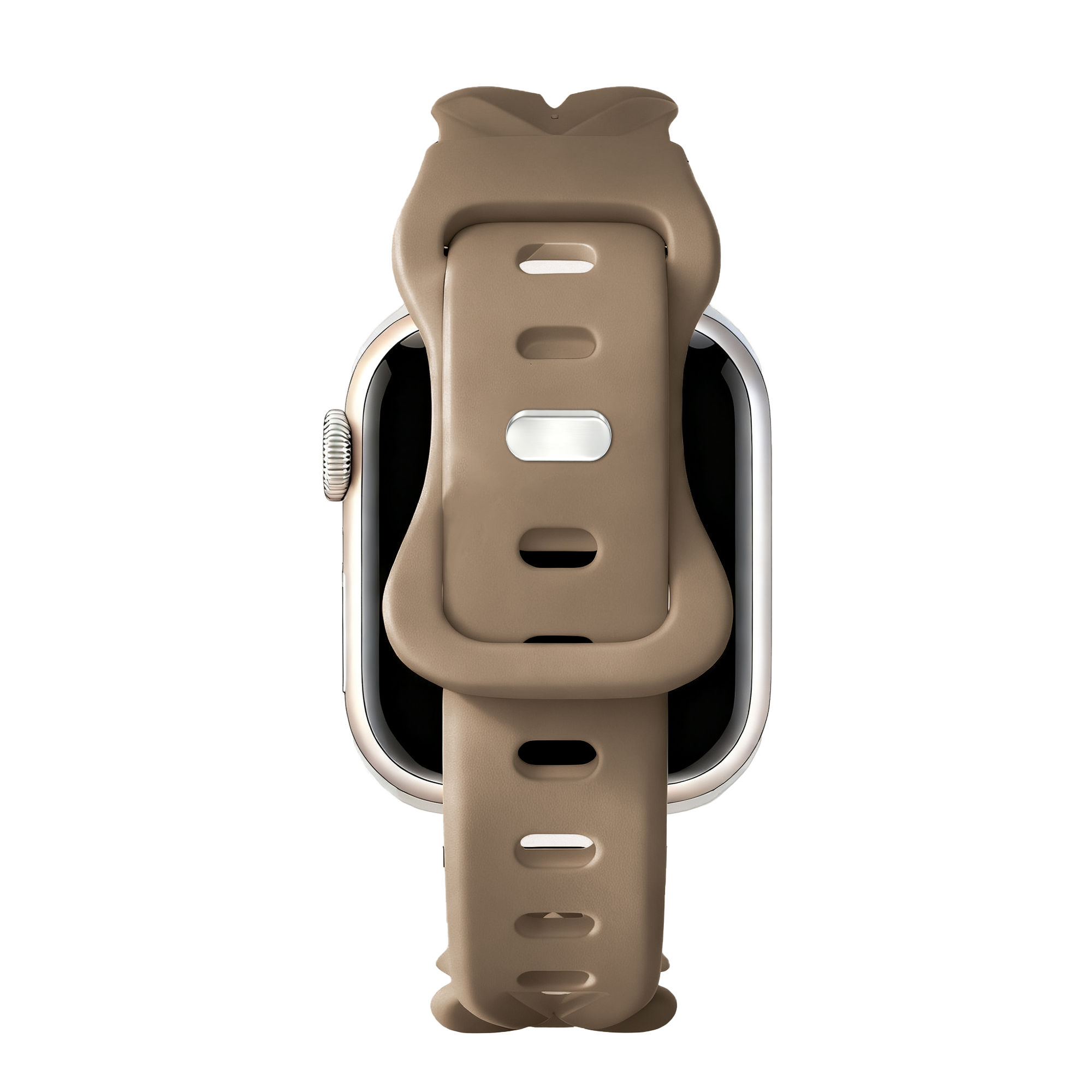 Bandz Apple Watch Silicone Strap 'Braided' (Milk Tea)