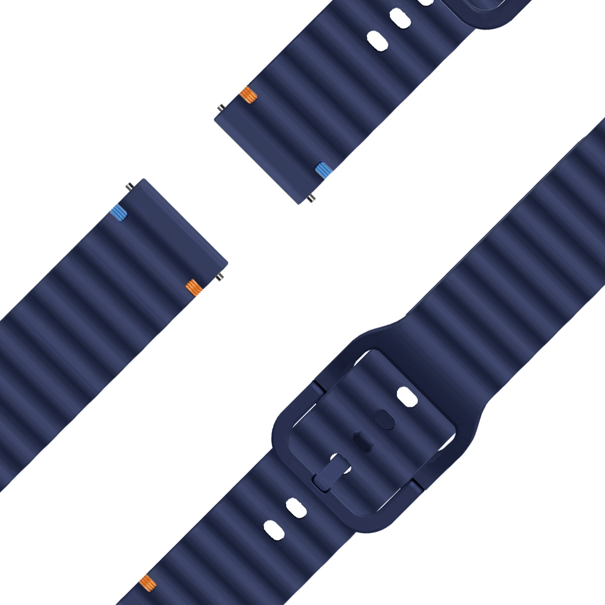 Bandz Garmin Forerunner 265s Silicone Strap 'Wave' (Dark Blue)