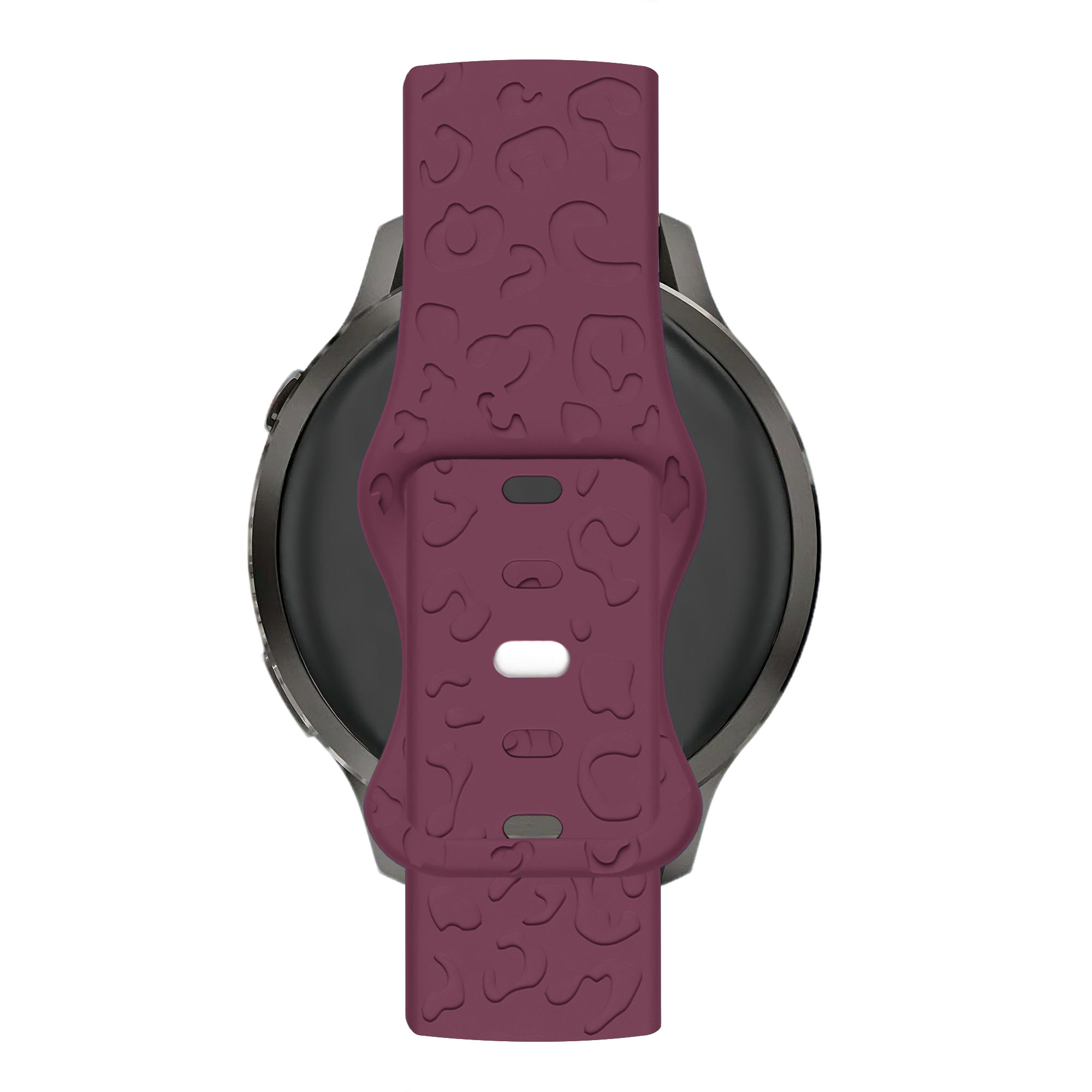 Bandz Garmin Forerunner 265s Silicone Strap 'Leopard' (Wine Red)