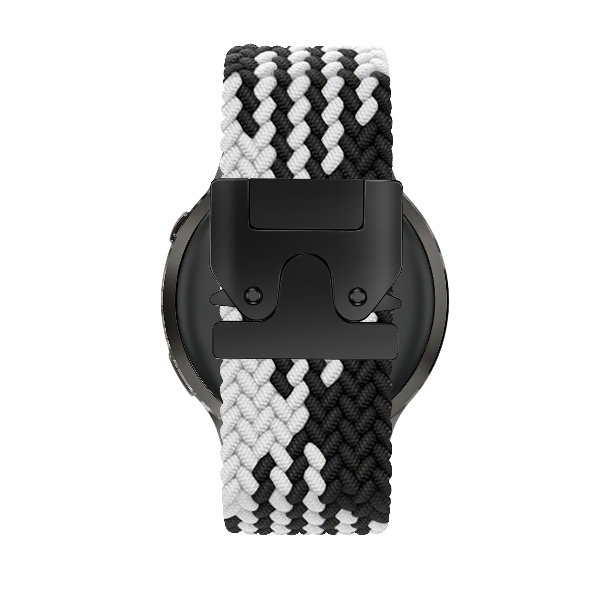 Bandz Garmin Vivoactive 4s Braided Strap 'Parachute' (Black/White)