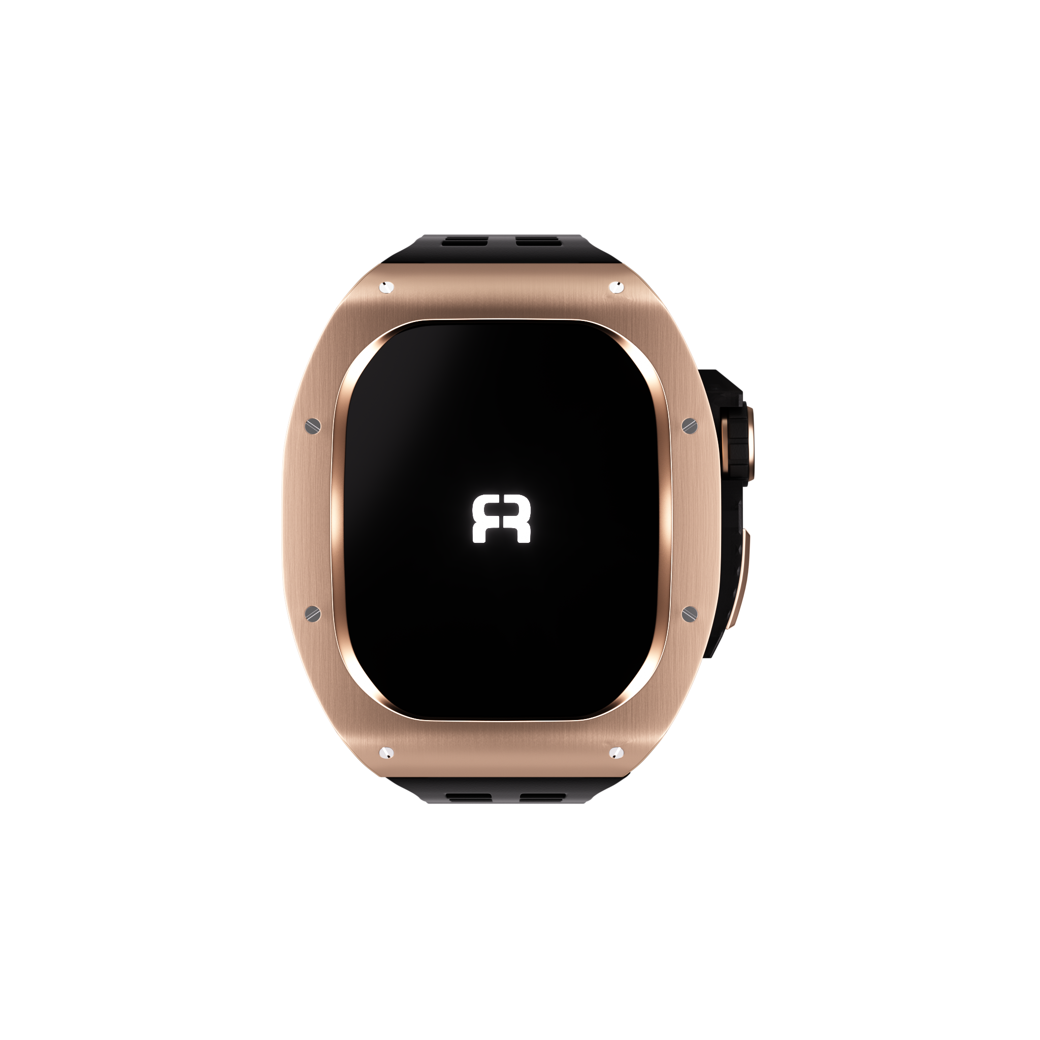 Reqior Apple Watch 45mm Polymer and Metal Case with Rubber Strap (Rose Gold)