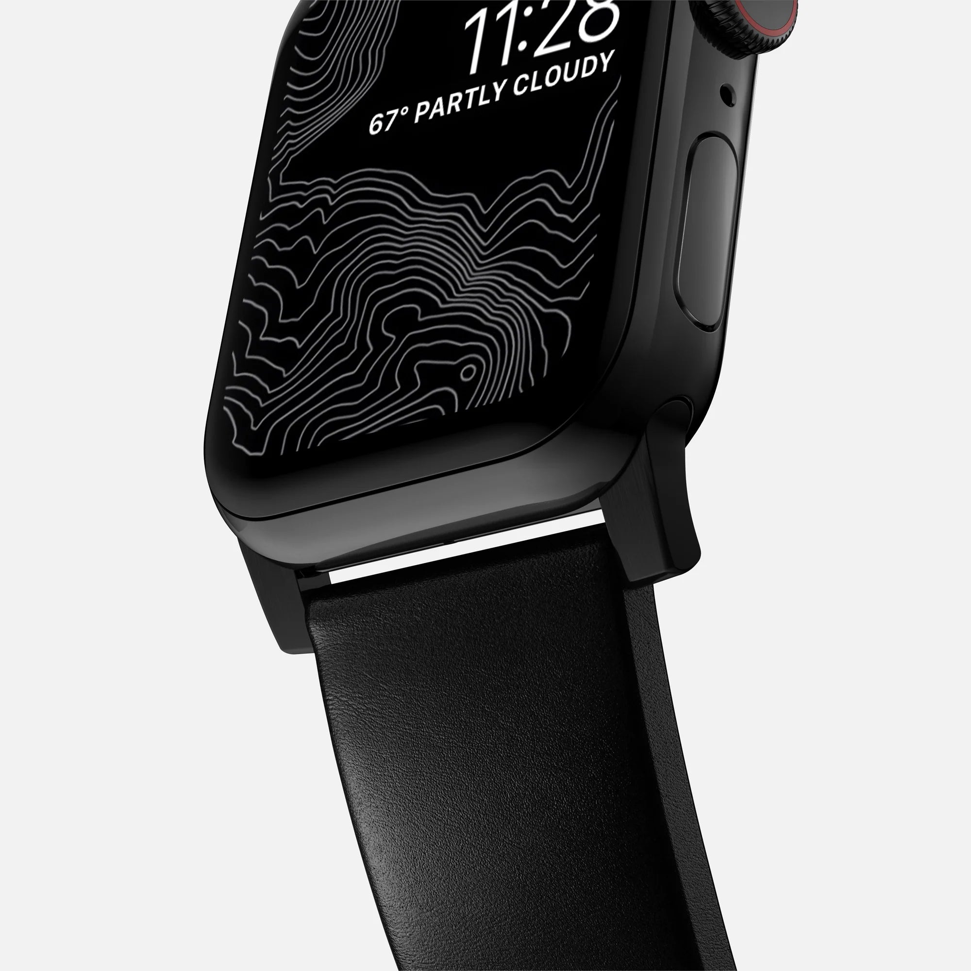 Nomad Modern Apple Watch Lederarmband (Schwarz)